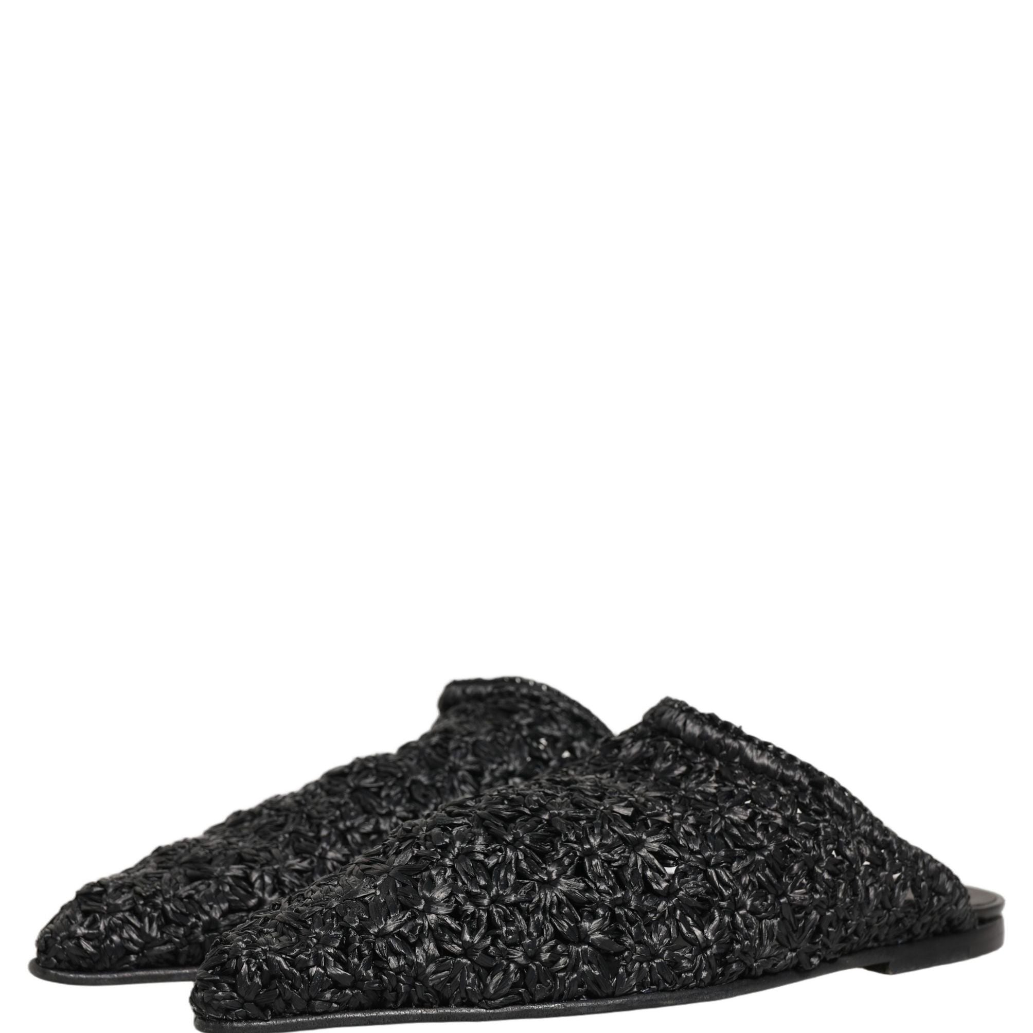 Dolce & Gabbana Black Mules Slides Slippers Men Flats Shoes