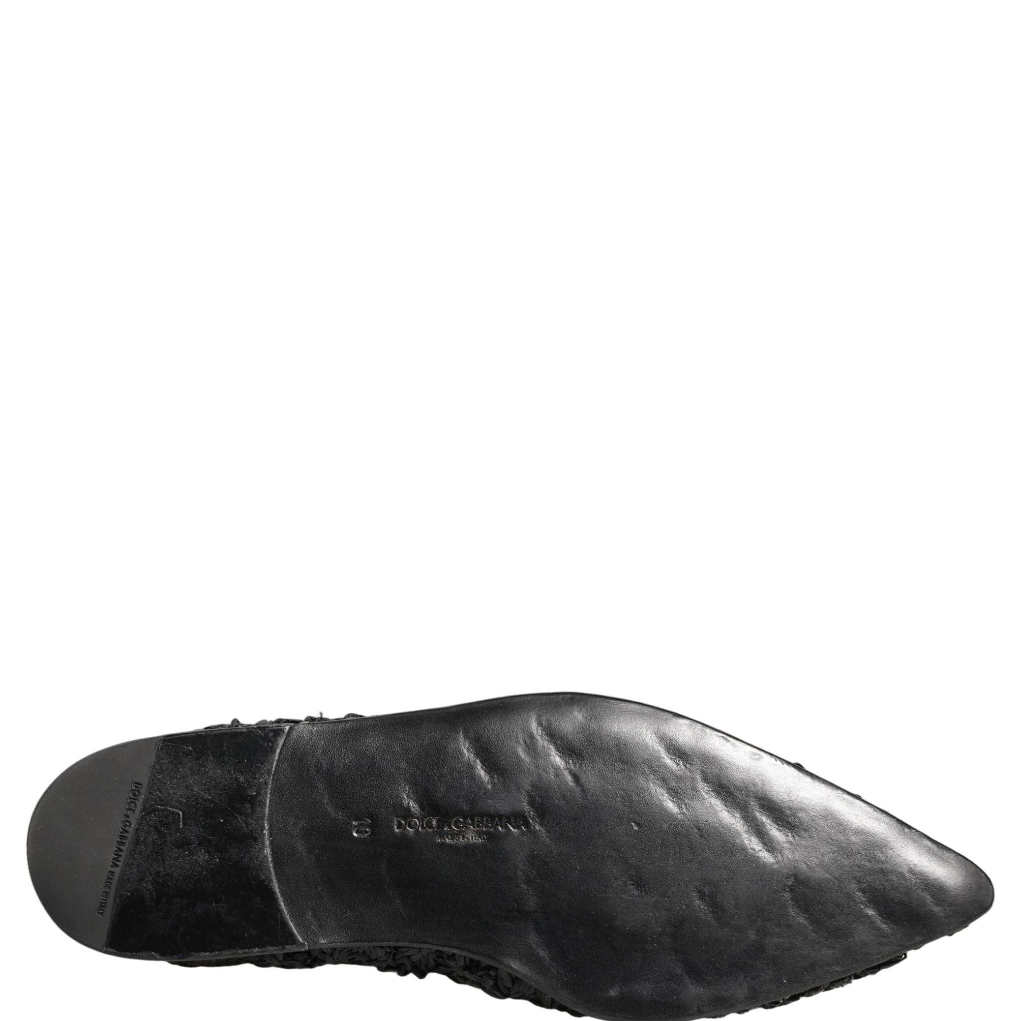 Dolce & Gabbana Black Mules Slides Slippers Men Flats Shoes