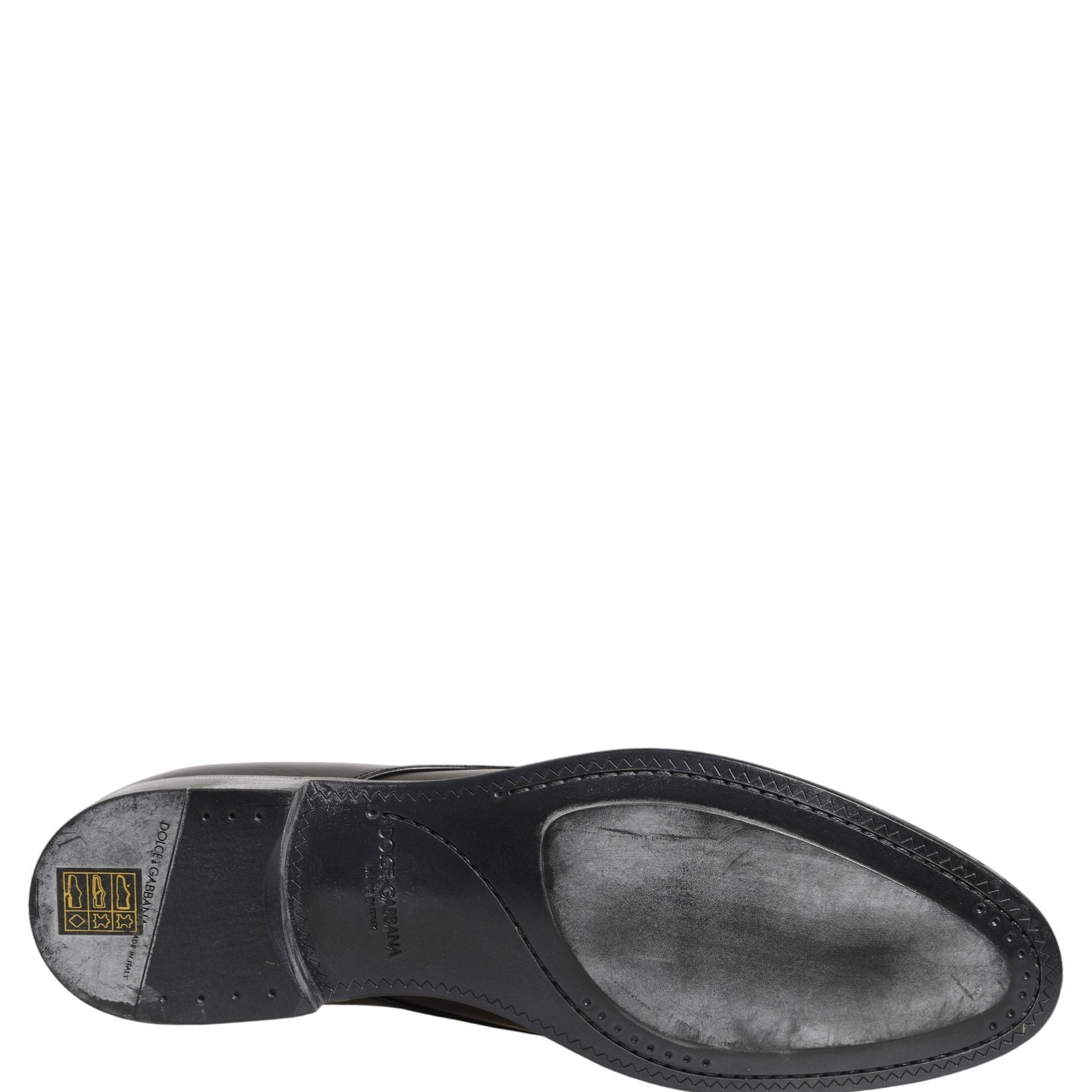 Dolce & Gabbana Dress Black Leather Lace Up Derby Men Shoes