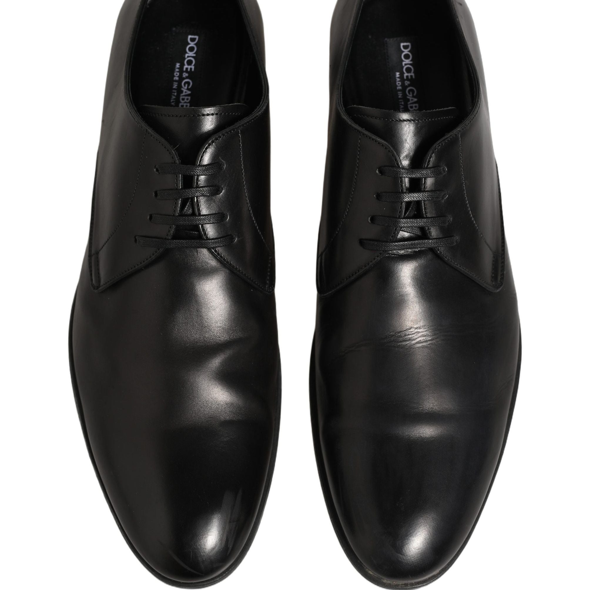 Dolce & Gabbana Dress Black Leather Lace Up Derby Shoes
