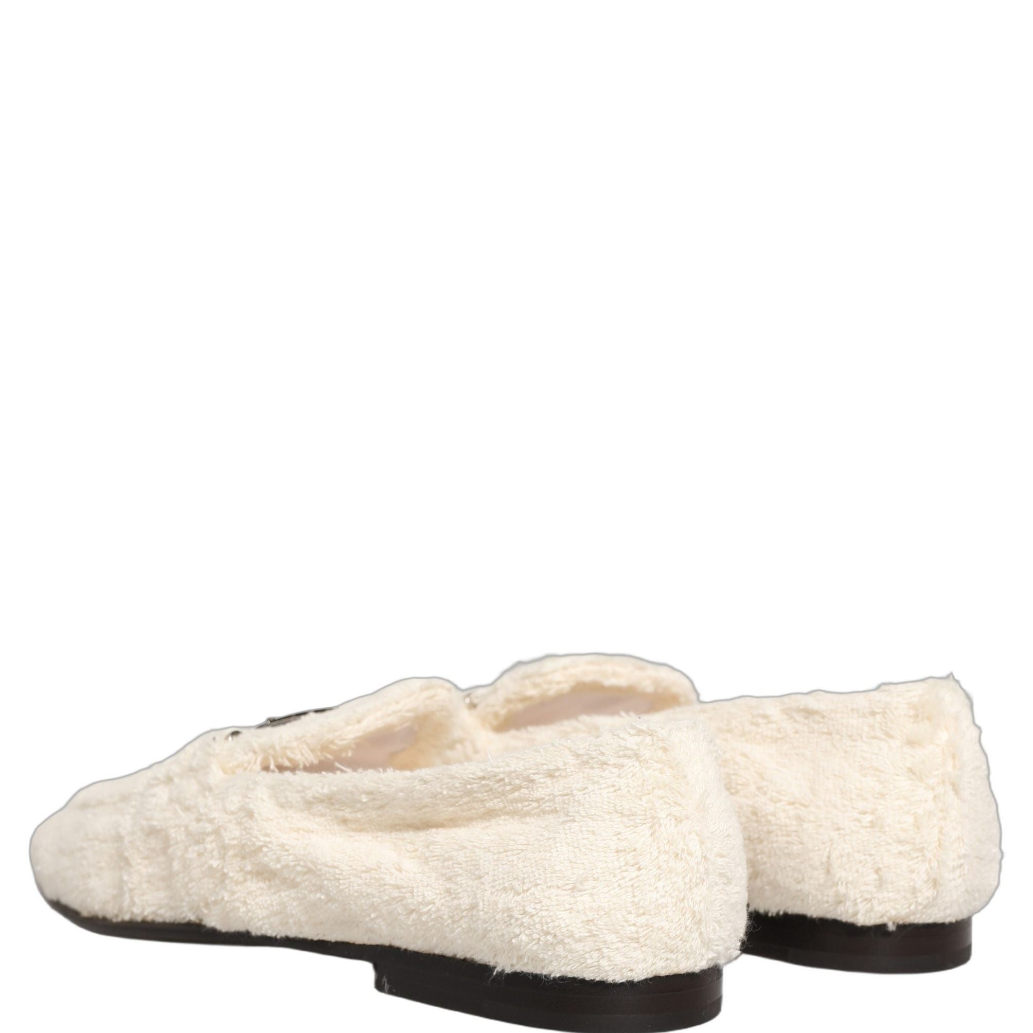 Dolce & Gabbana White Fur Shearling Men Dress Loafers Shoes