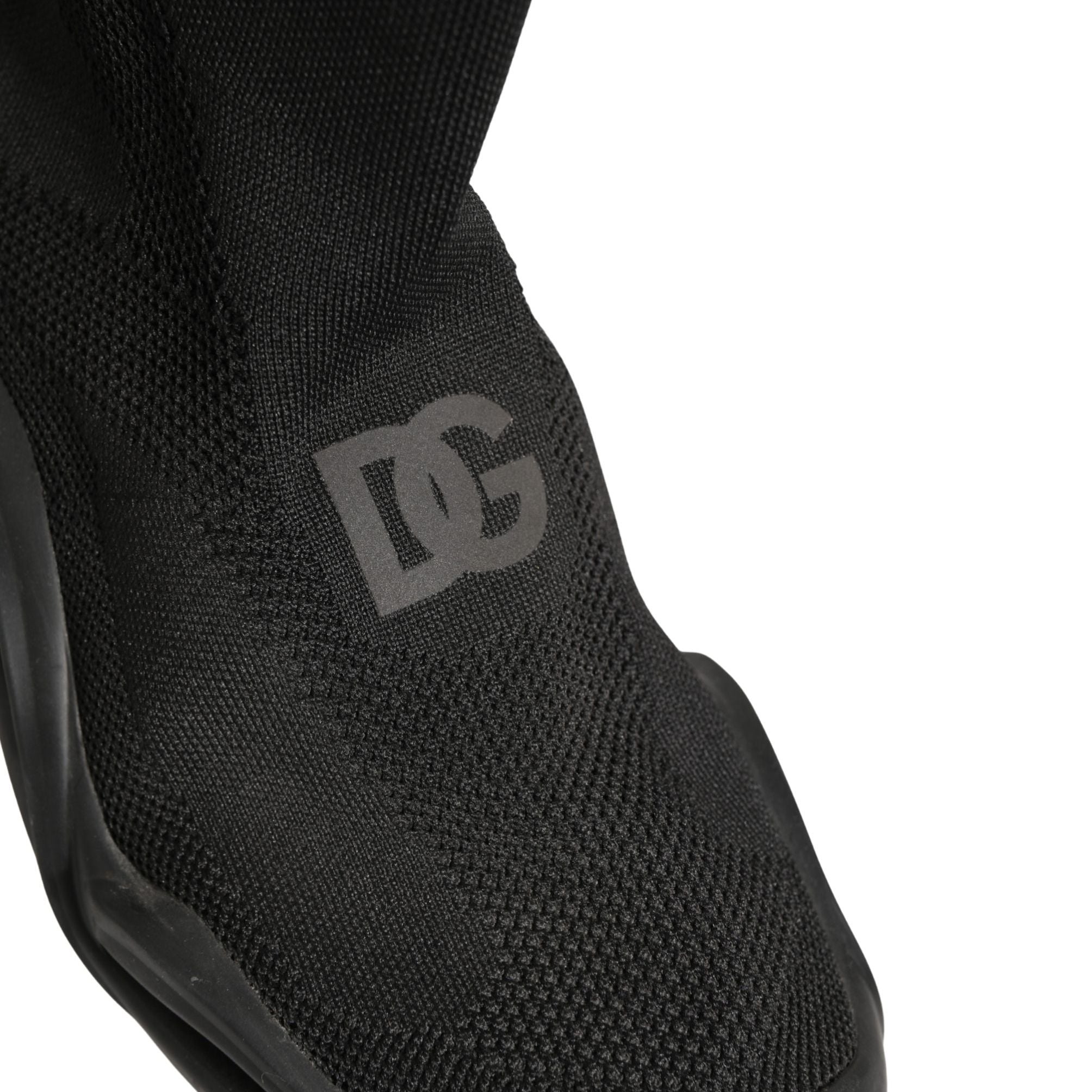 Dolce & Gabbana Black Slip On Wave Socks Men Sneakers Shoes