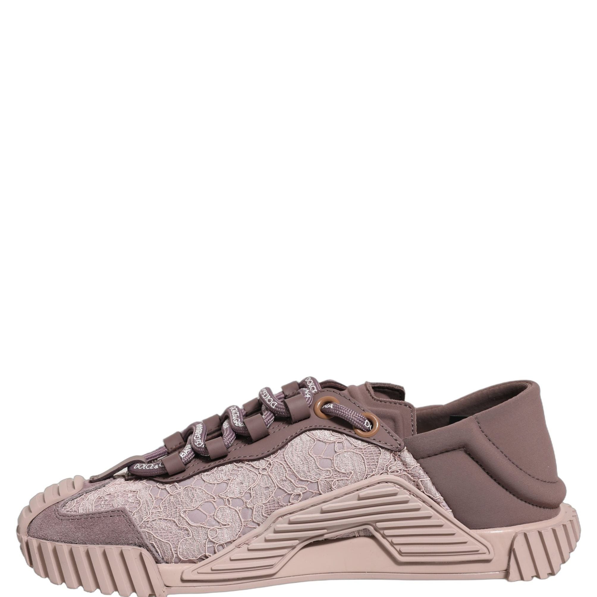 Dolce & Gabbana Pink Lace NS1 Low Top Sneaker Sports Shoes
