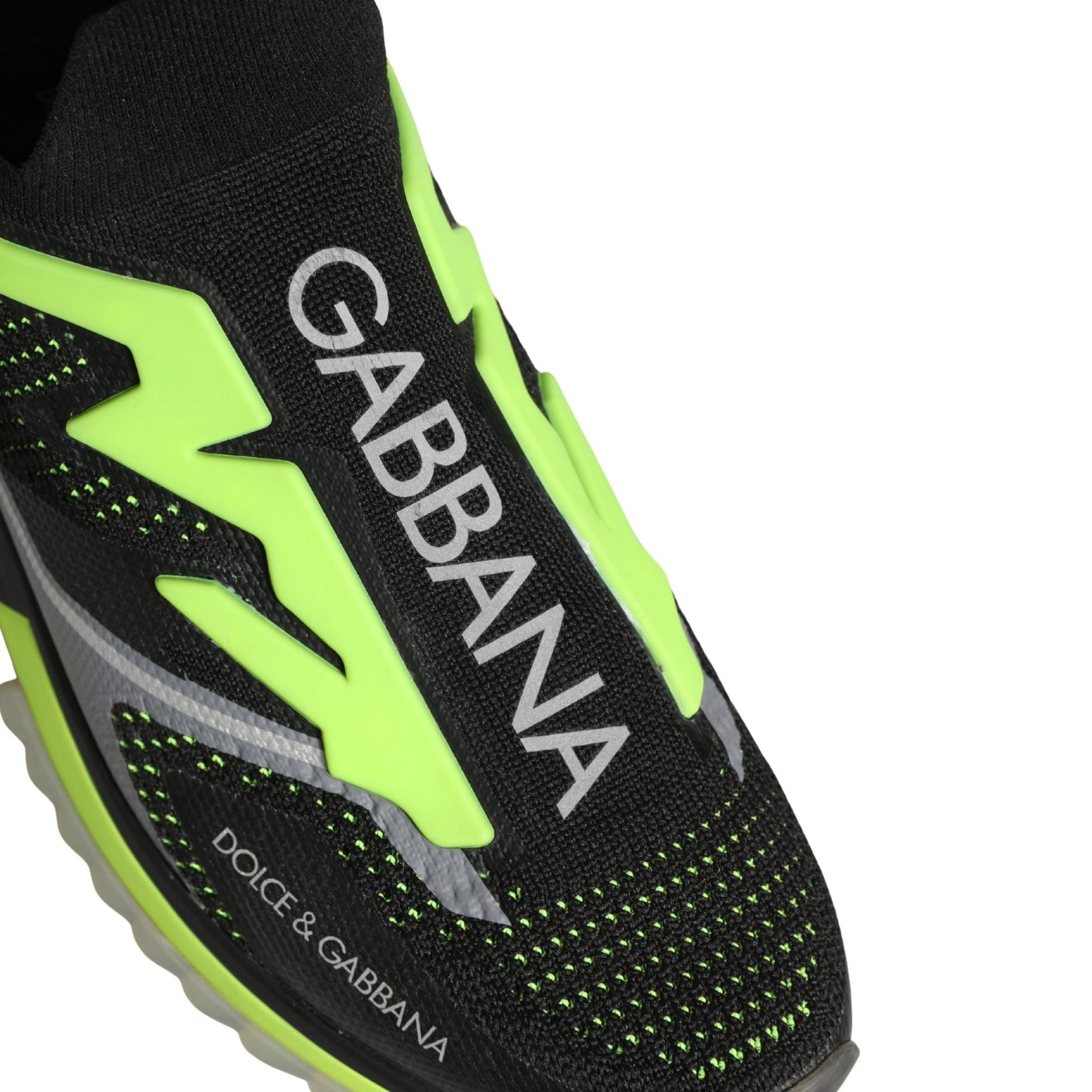 Dolce & Gabbana Black Green Sorrento Low Top Sneakers Shoes
