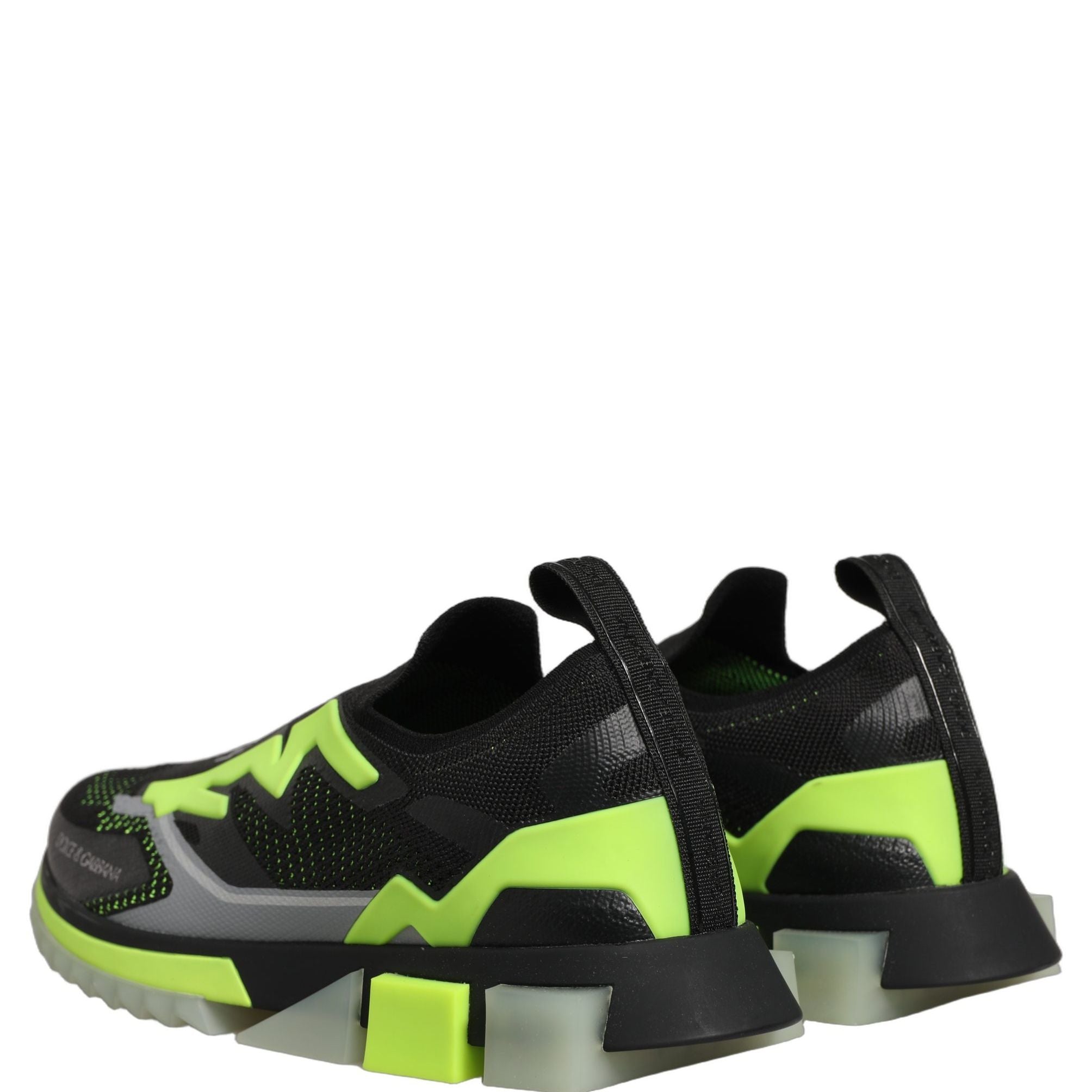 Dolce & Gabbana Black Green Sorrento Low Top Sneakers Shoes