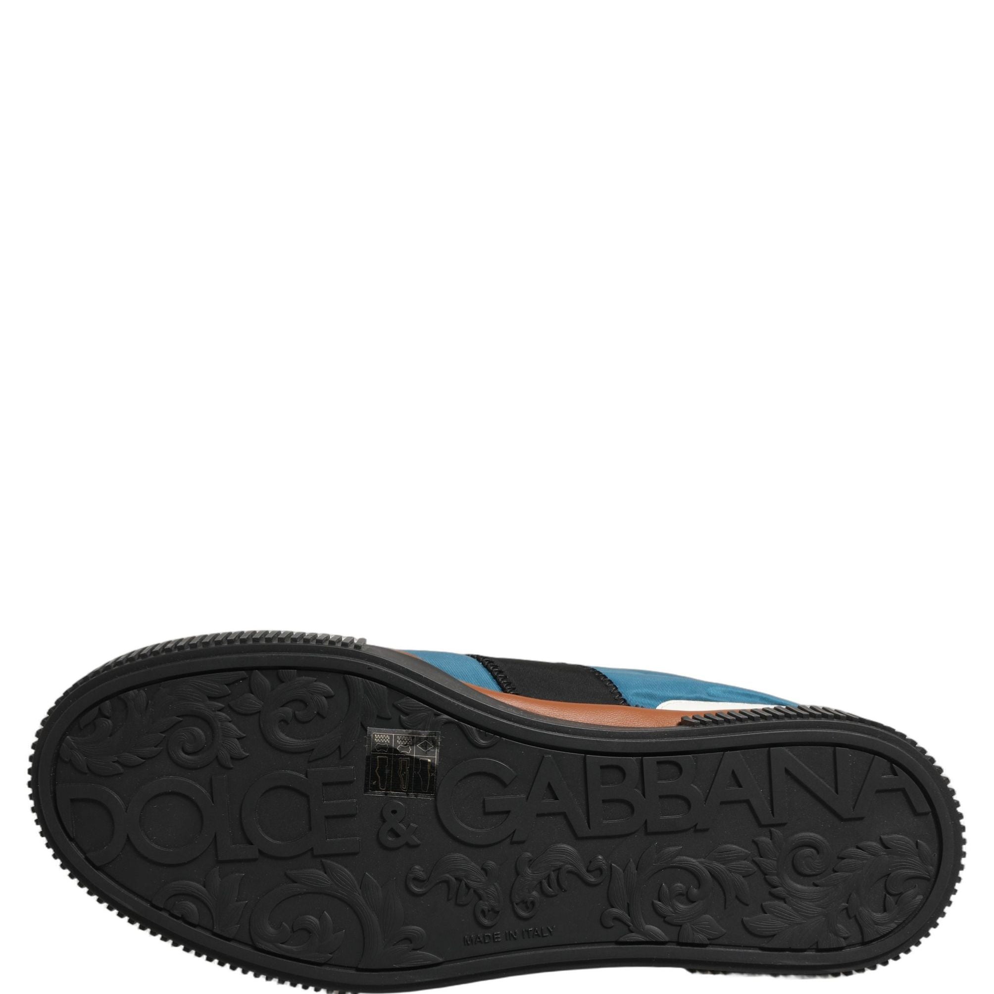 Dolce & Gabbana Multicolor Leather MIAMI Low Top Men Sneakers Shoes