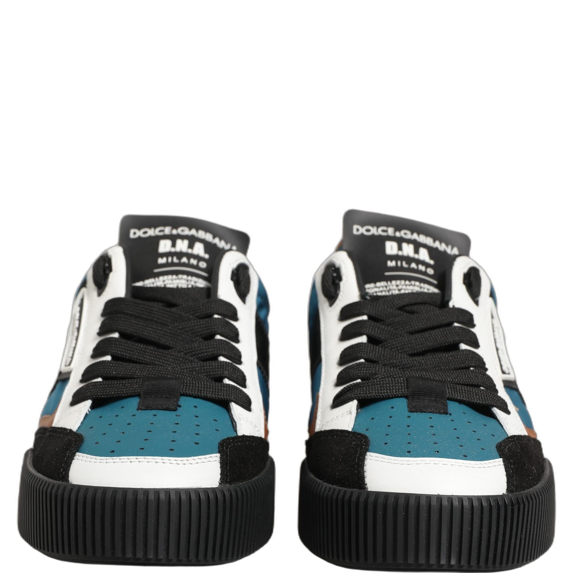 Dolce & Gabbana Multicolor Leather MIAMI Low Top Men Sneakers Shoes