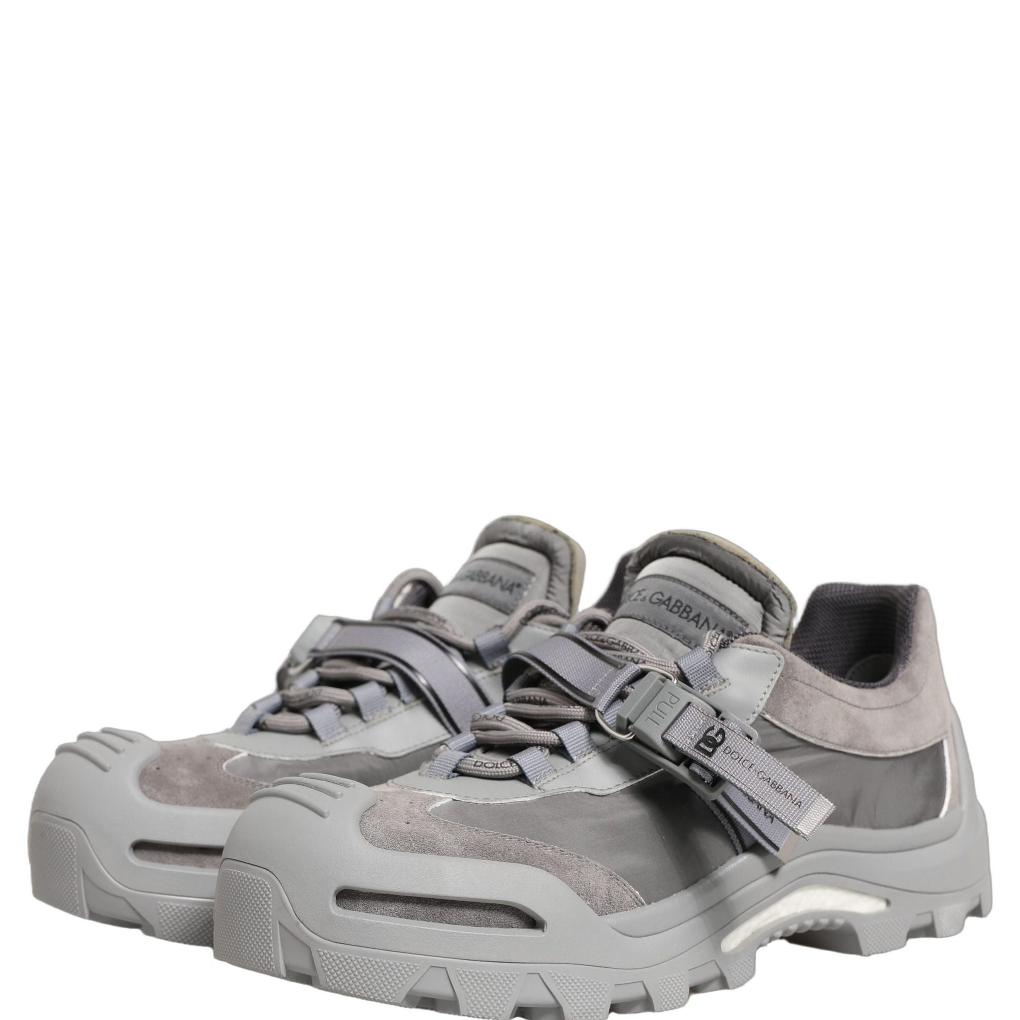 Dolce & Gabbana Gray Airmaster Panelled Low Top Men Sneakers Shoes