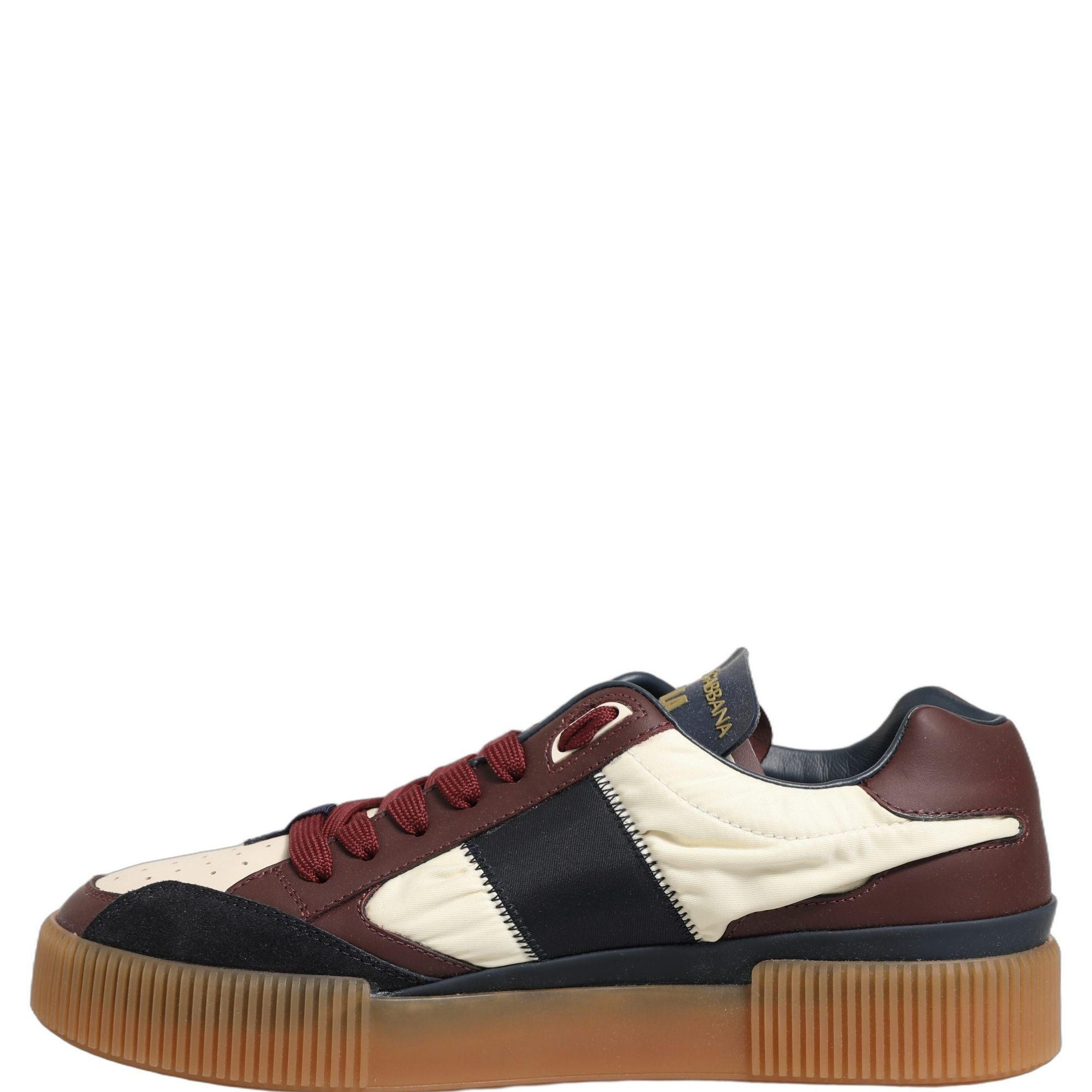 Dolce & Gabbana Multicolor Leather MIAMI Low Top Men Sneakers Shoes