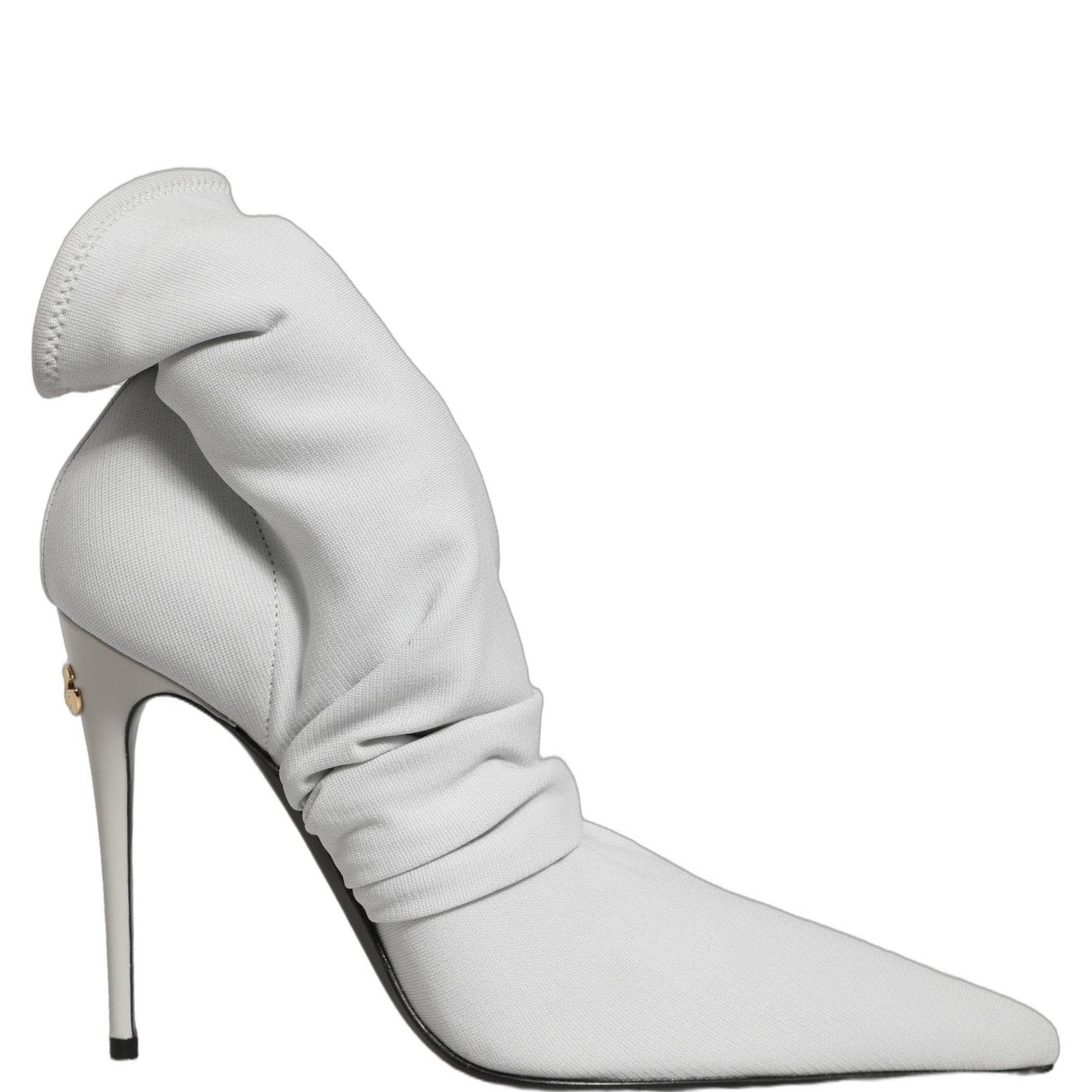 Dolce & Gabbana Gray Stretch Socks Heels Ankle Boots Shoes