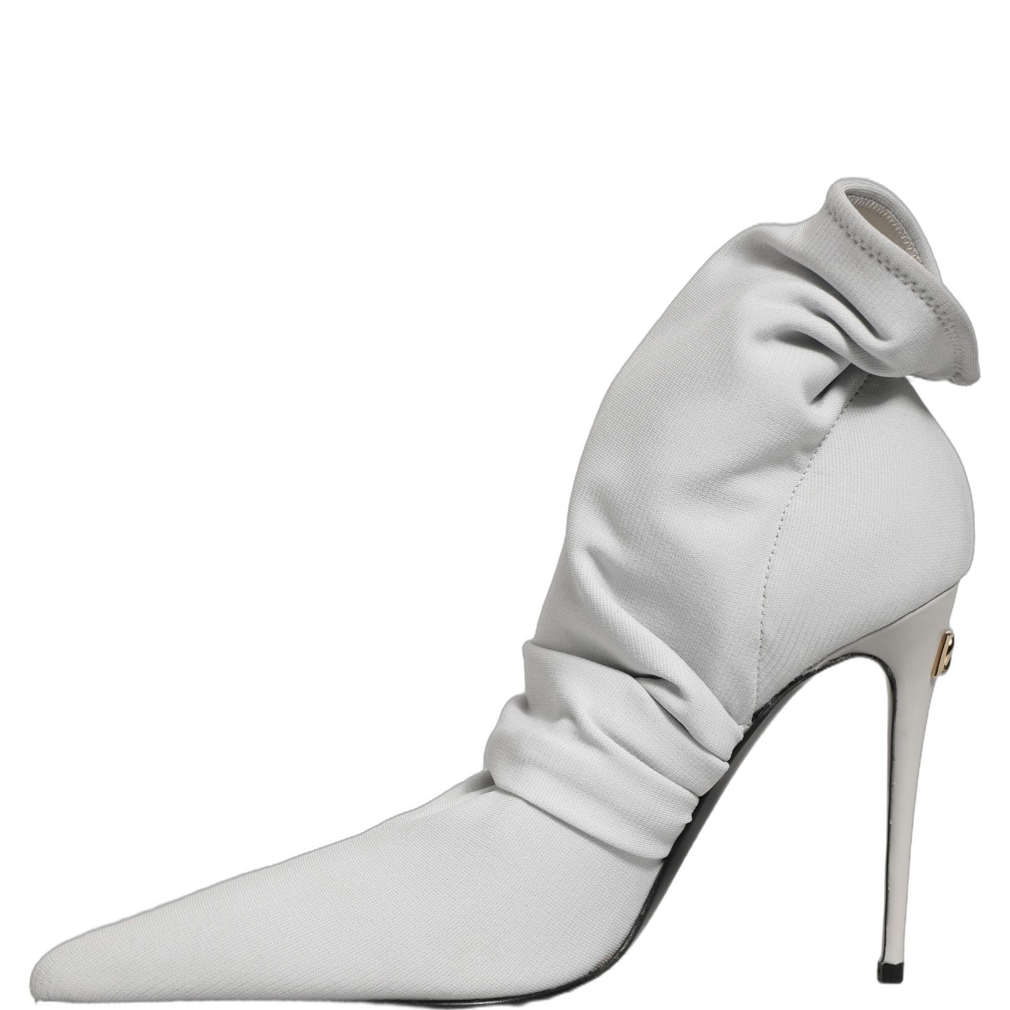 Dolce & Gabbana Gray Stretch Socks Heels Ankle Boots Shoes