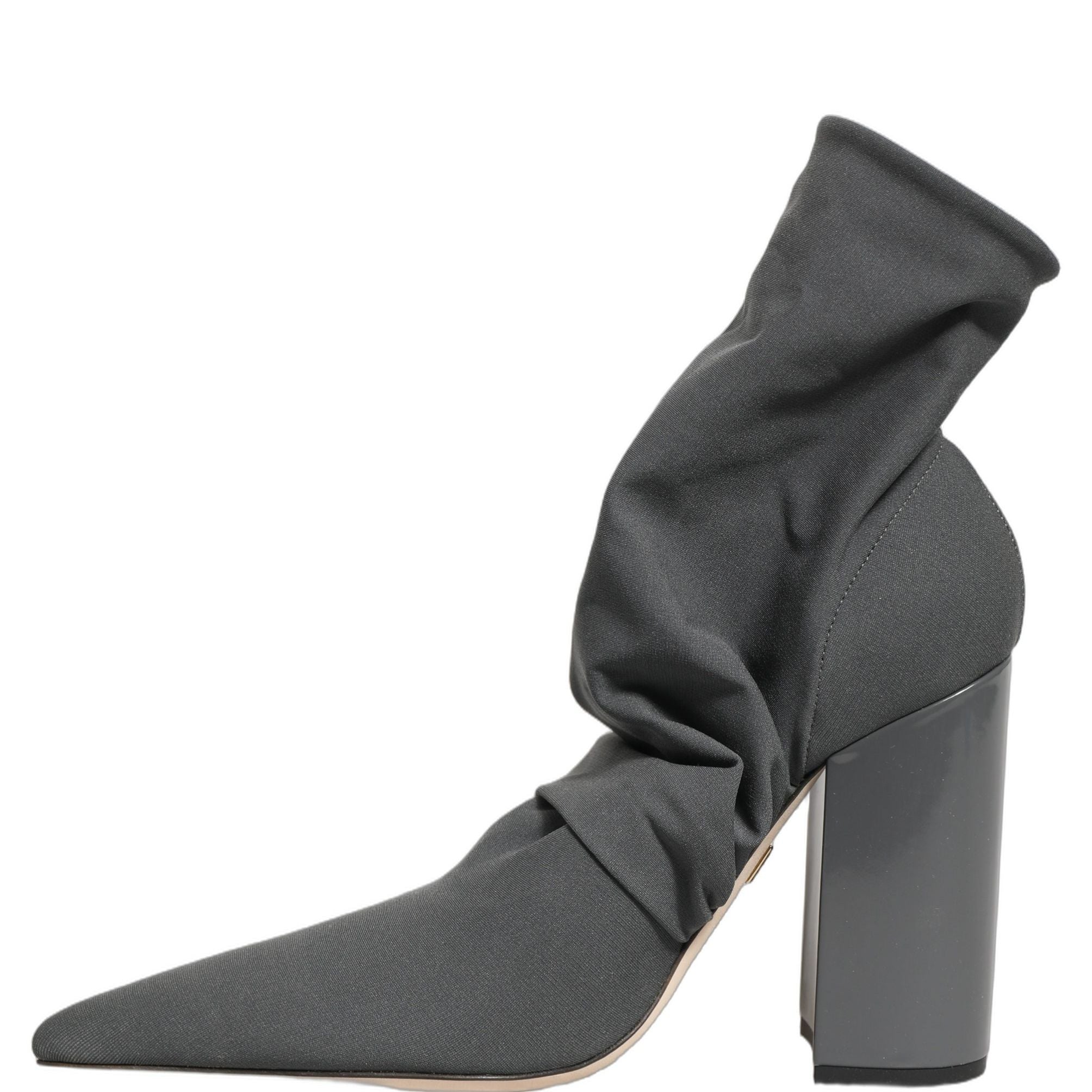 Dolce & Gabbana Gray Stretch Socks Heels Ankle Boots Shoes