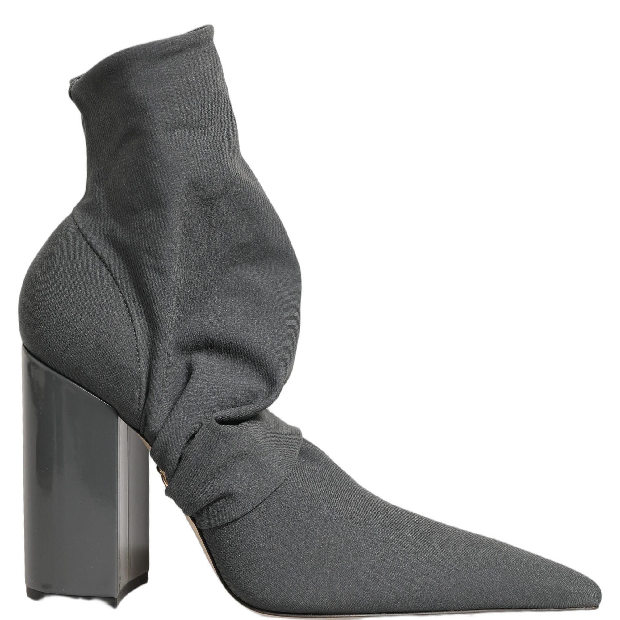 Dolce & Gabbana Gray Stretch Socks Heels Ankle Boots Shoes