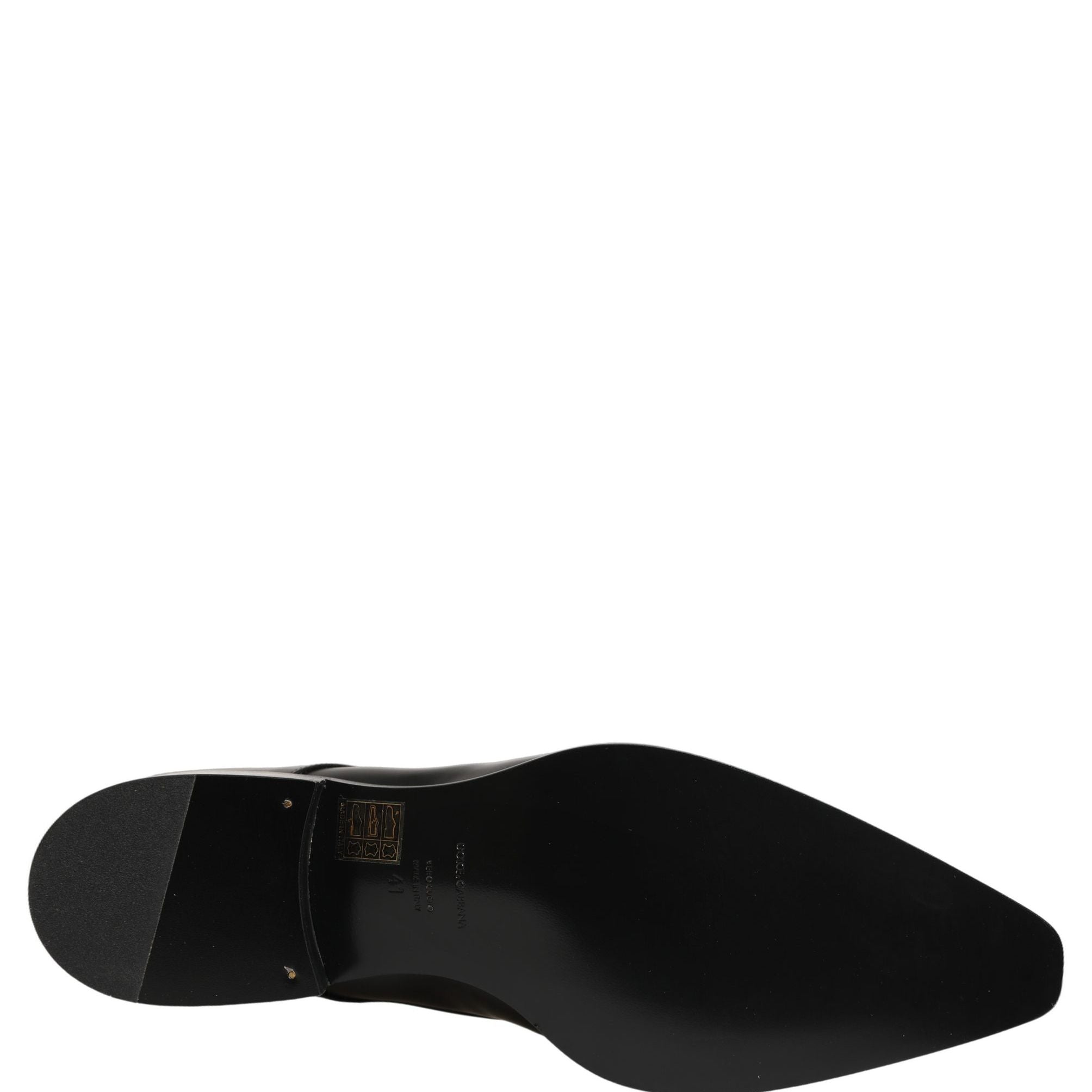 Dolce & Gabbana Black Leather Lace Up Derby Dress Shoes