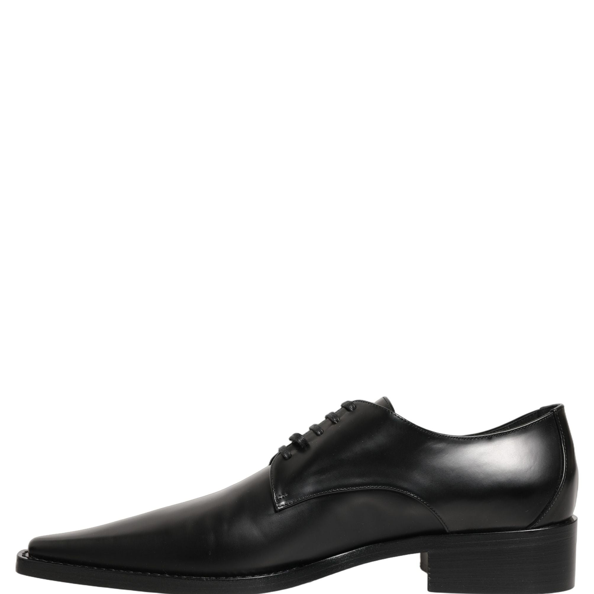 Dolce & Gabbana Black Leather Lace Up Derby Dress Shoes