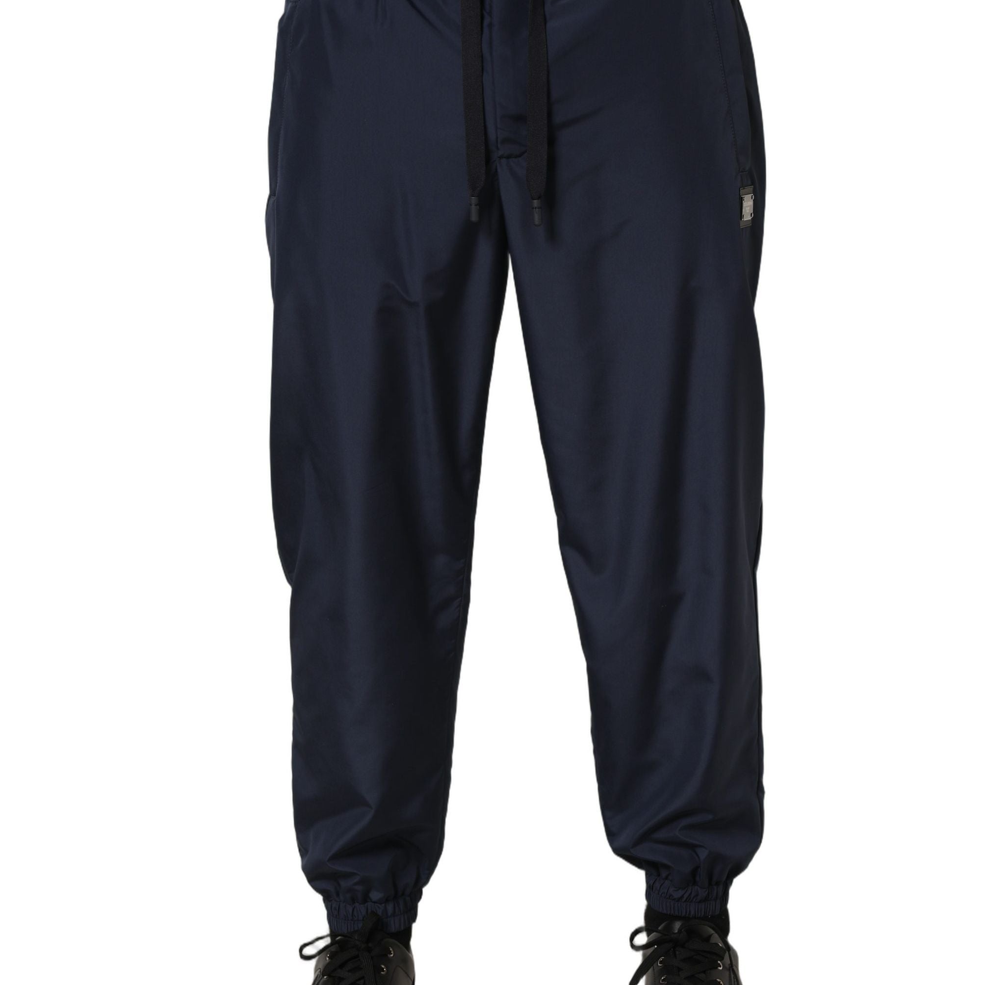 Dolce & Gabbana Dark Blue Polyester Jogger Sweatpants Pants