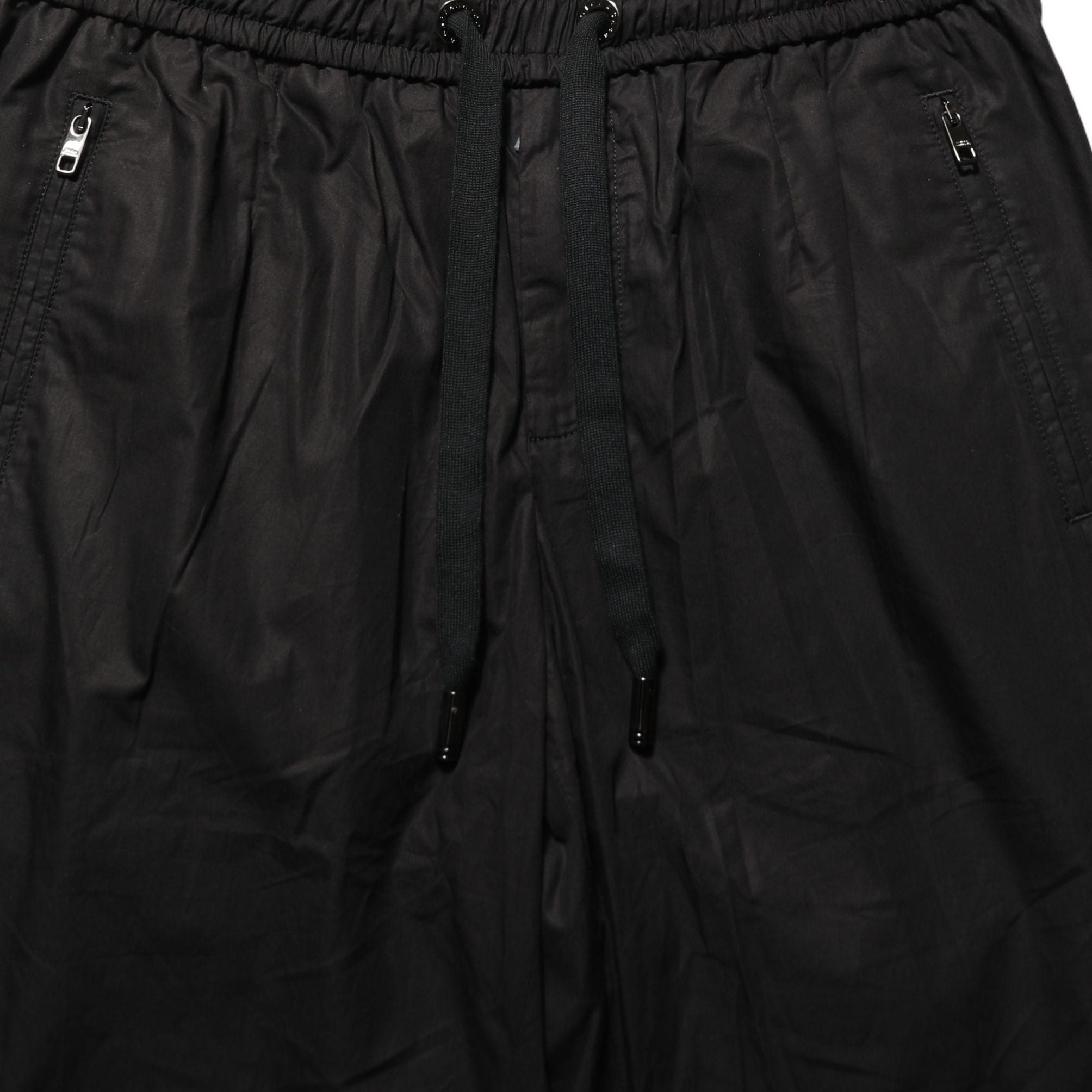 Dolce & Gabbana Black Cotton Mid Waist Jogger Sweatpants Pants