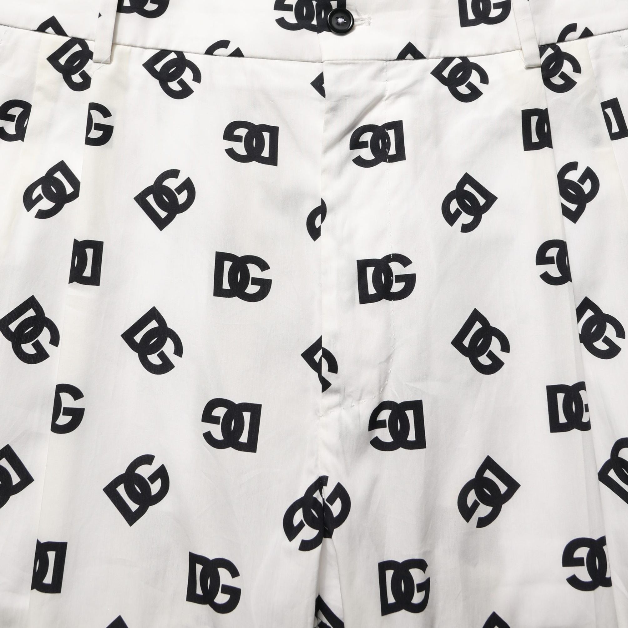 Dolce & Gabbana White Logo Skinny Leg Dress Men Trouser Pants