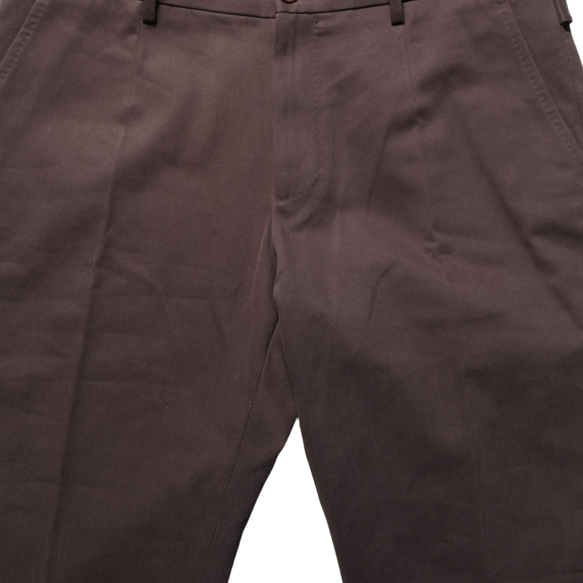 Dolce & Gabbana Brown Cotton Skinny Leg Dress Trouser Pants