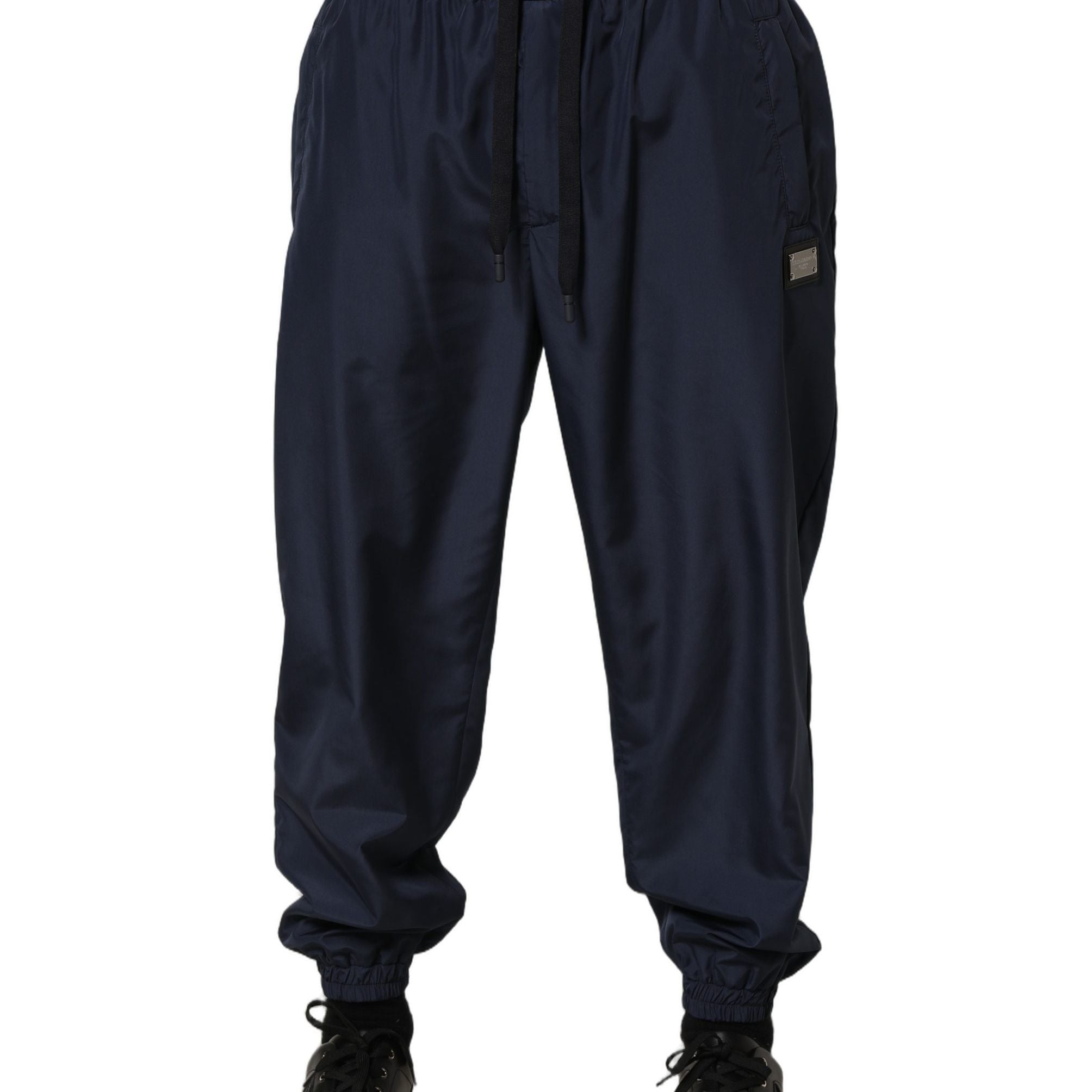 Dolce & Gabbana Dark Blue Polyester Jogger Sweatpants Pants