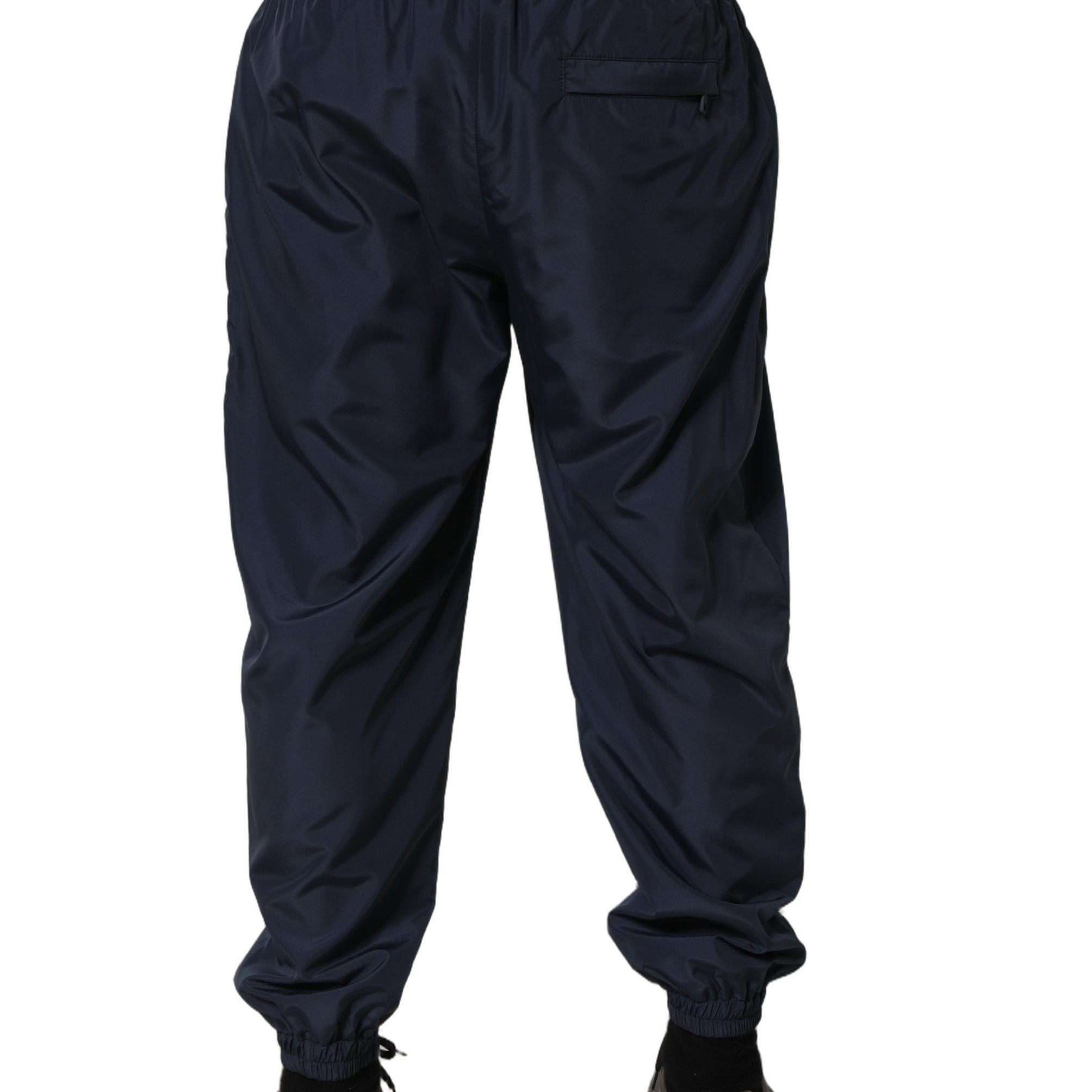Dolce & Gabbana Dark Blue Polyester Jogger Sweatpants Pants