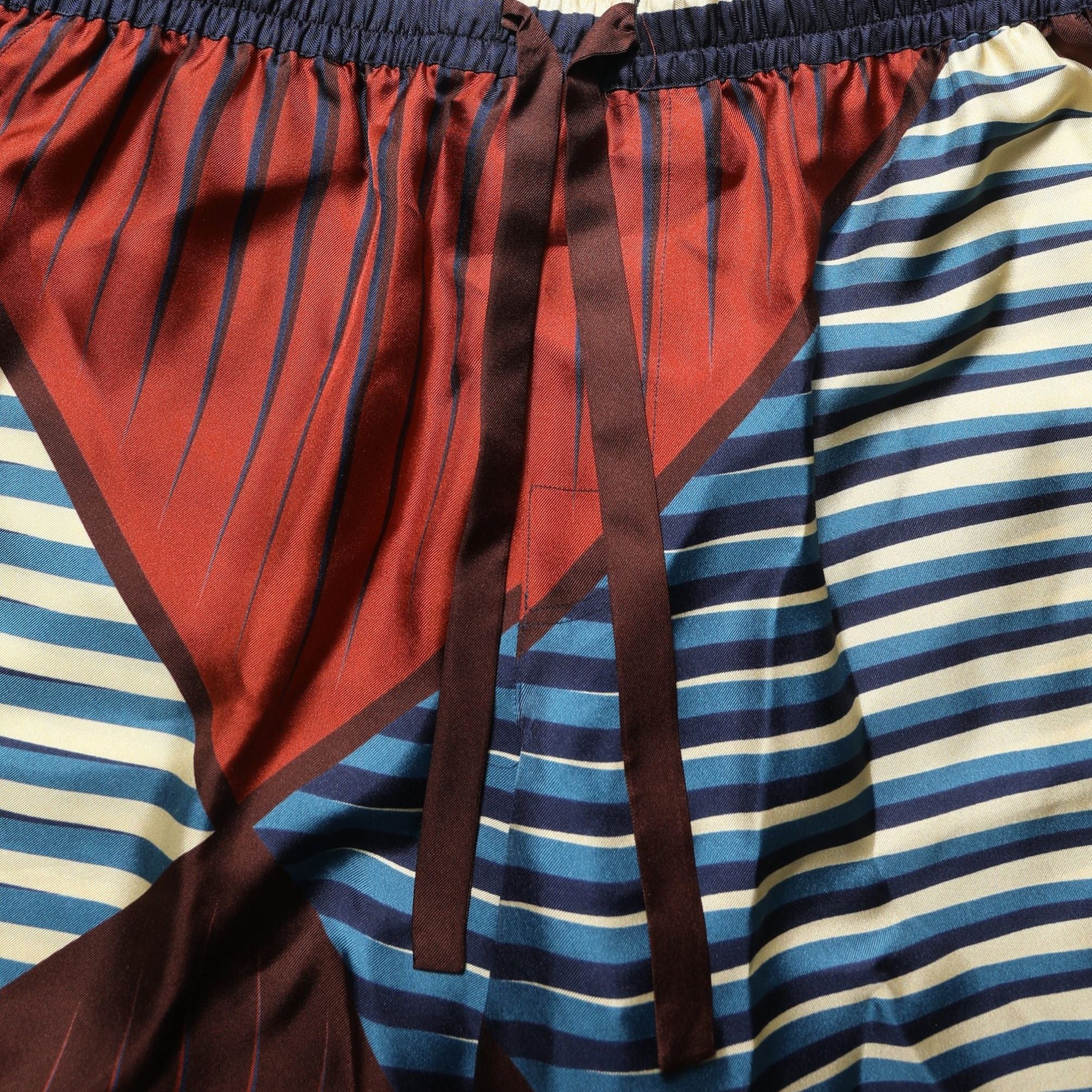 Dolce & Gabbana Multicolor Geometric Silk Men Bermuda Shorts