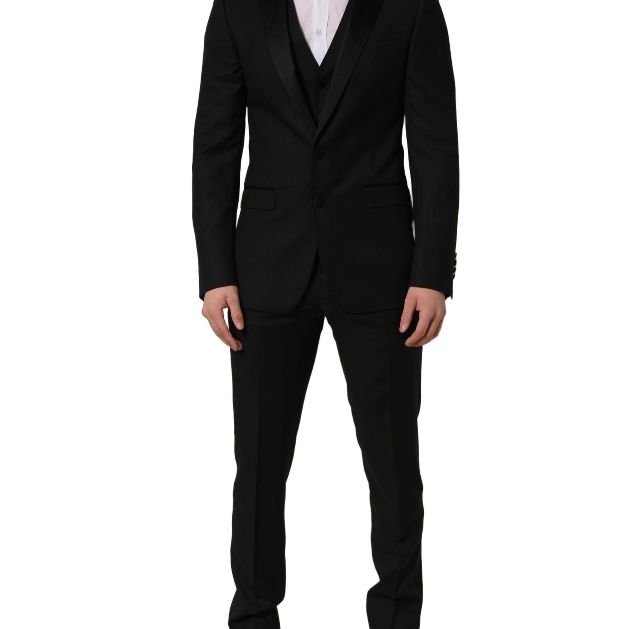Dolce & Gabbana Black MARTINI Slim Fit Formal 3 Piece Suit