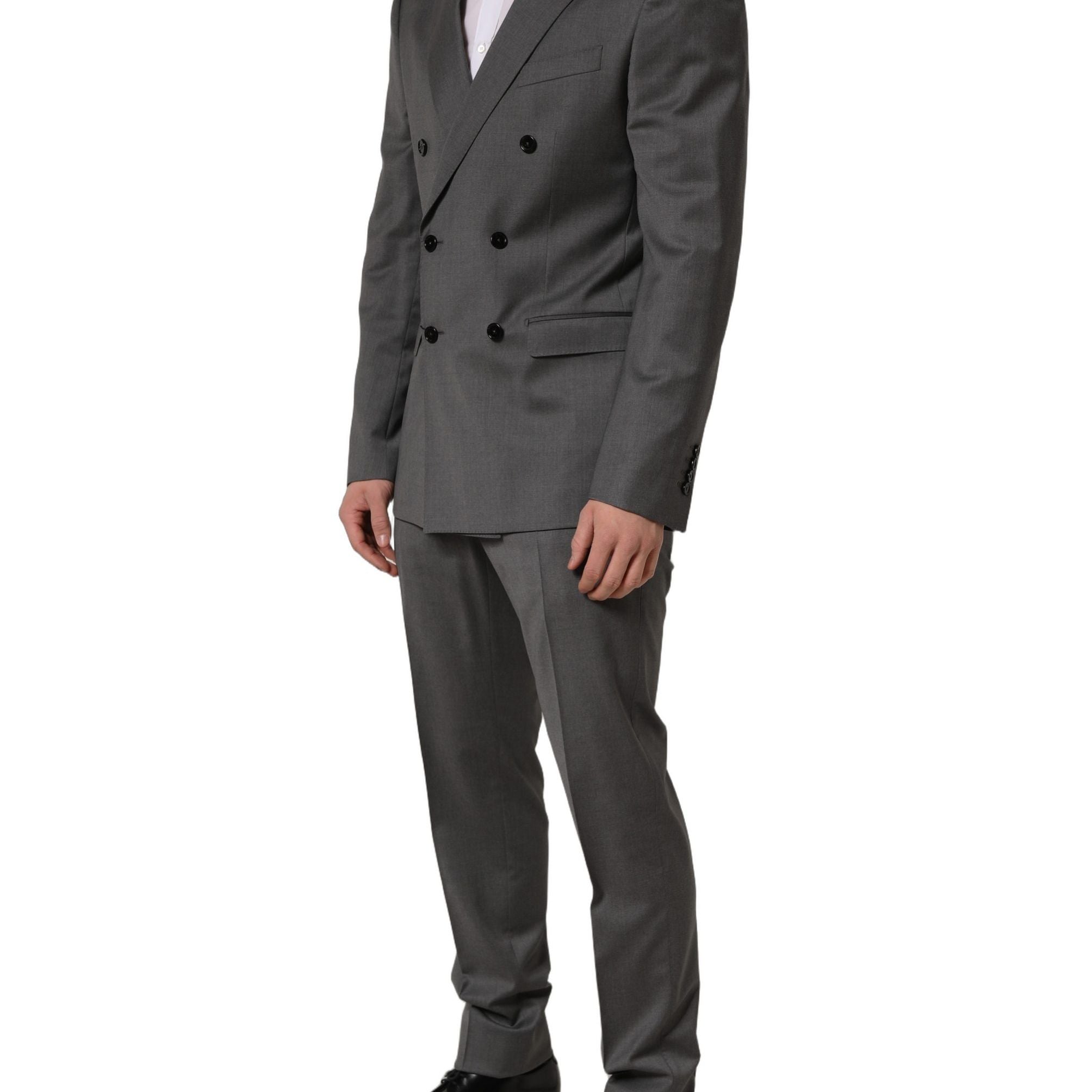 Dolce & Gabbana Gray MARTINI Slim Fit Formal 2Piece Men Suit