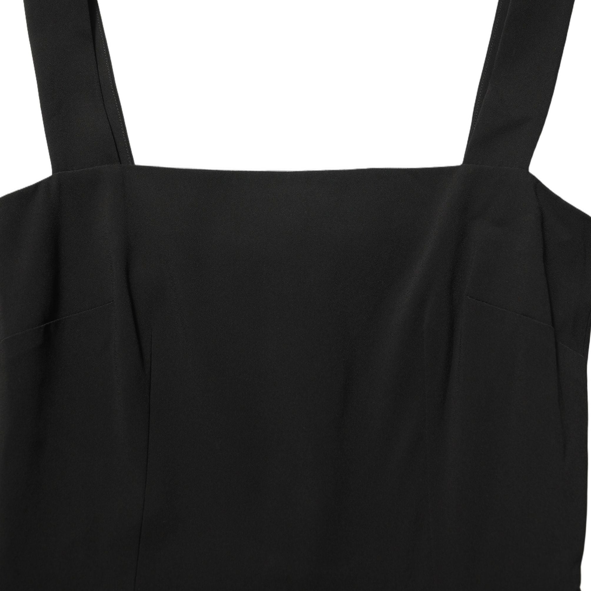 Dolce & Gabbana Black Viscose Stretch Sheath Midi Dress