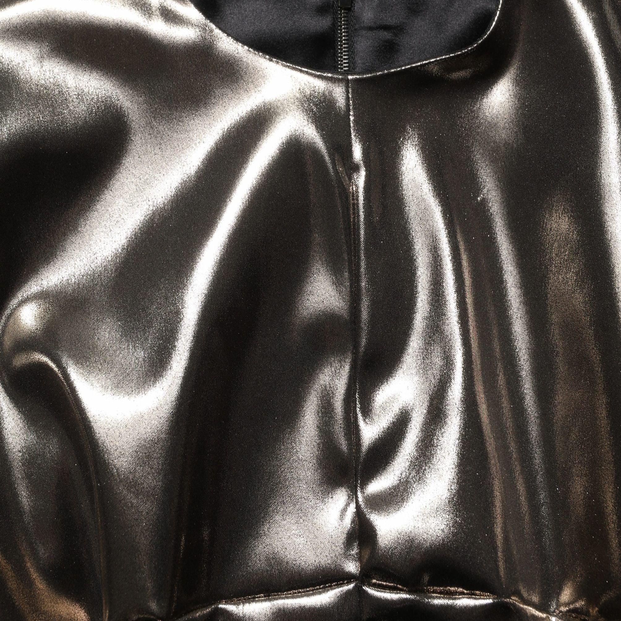 Dolce & Gabbana Metallic Gold Polyester LongSleeve Maxi Dress