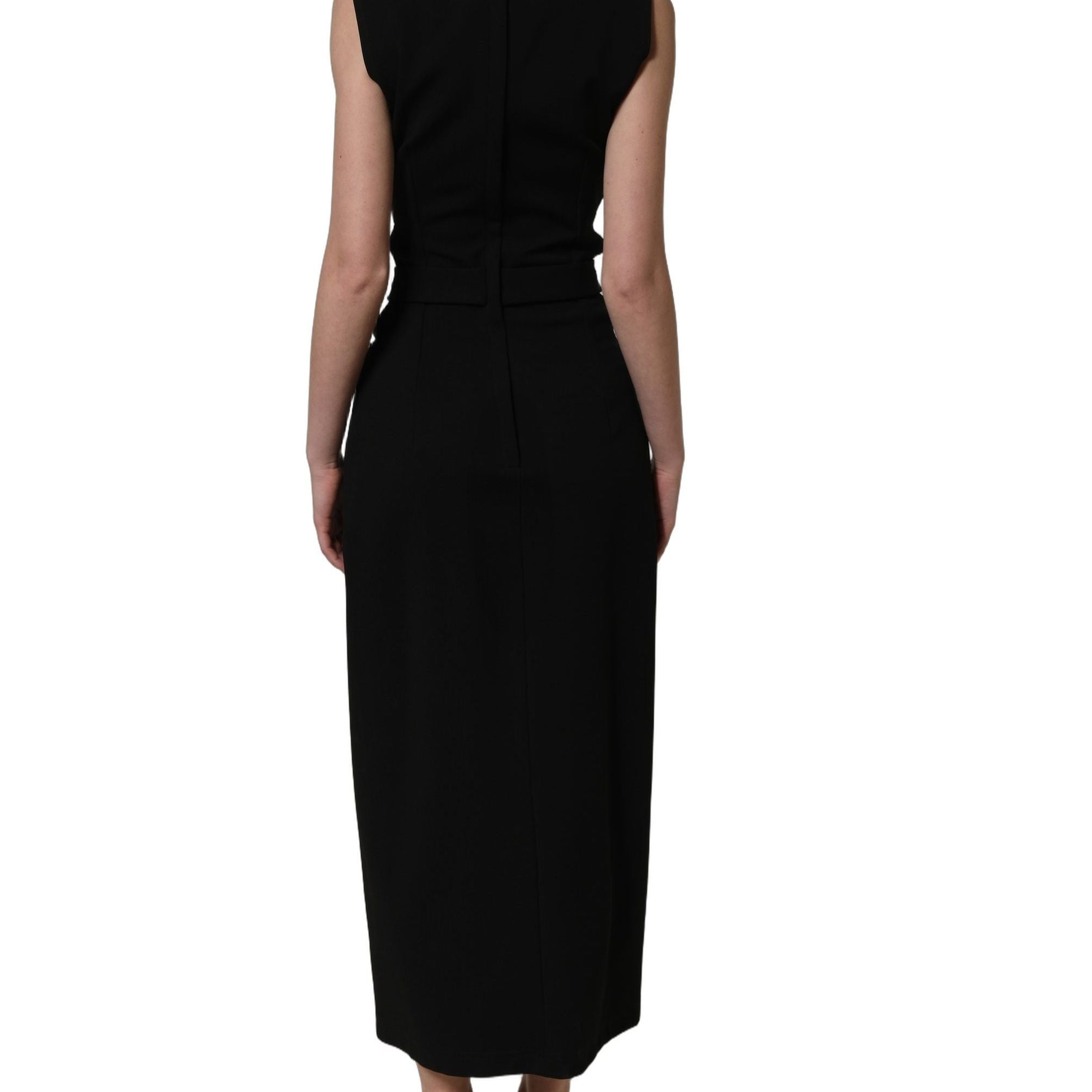 Dolce & Gabbana Black Cut Out Detail Sleeveless Maxi Dress