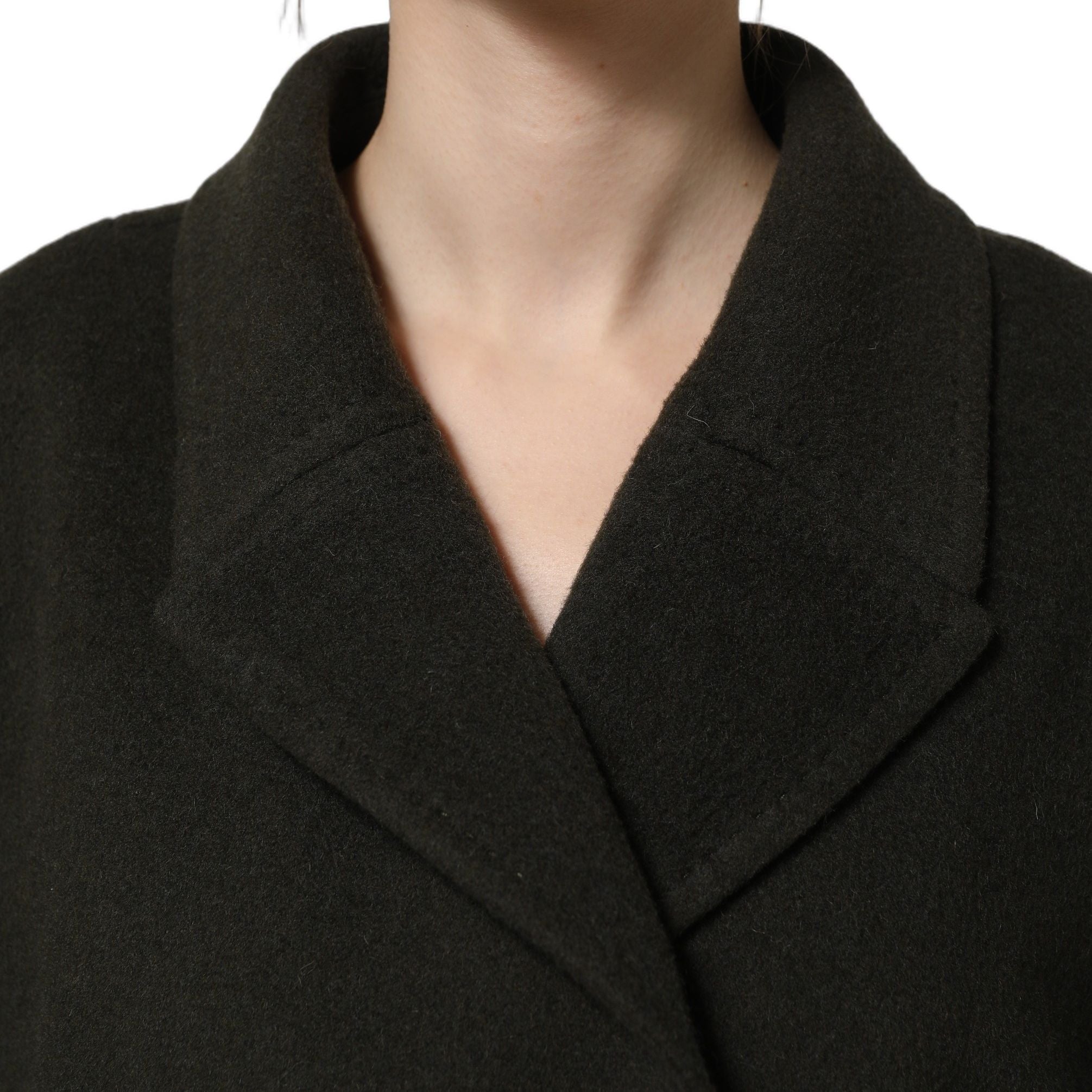 Dolce & Gabbana Dark Green Double Breasted Peacoat Jacket