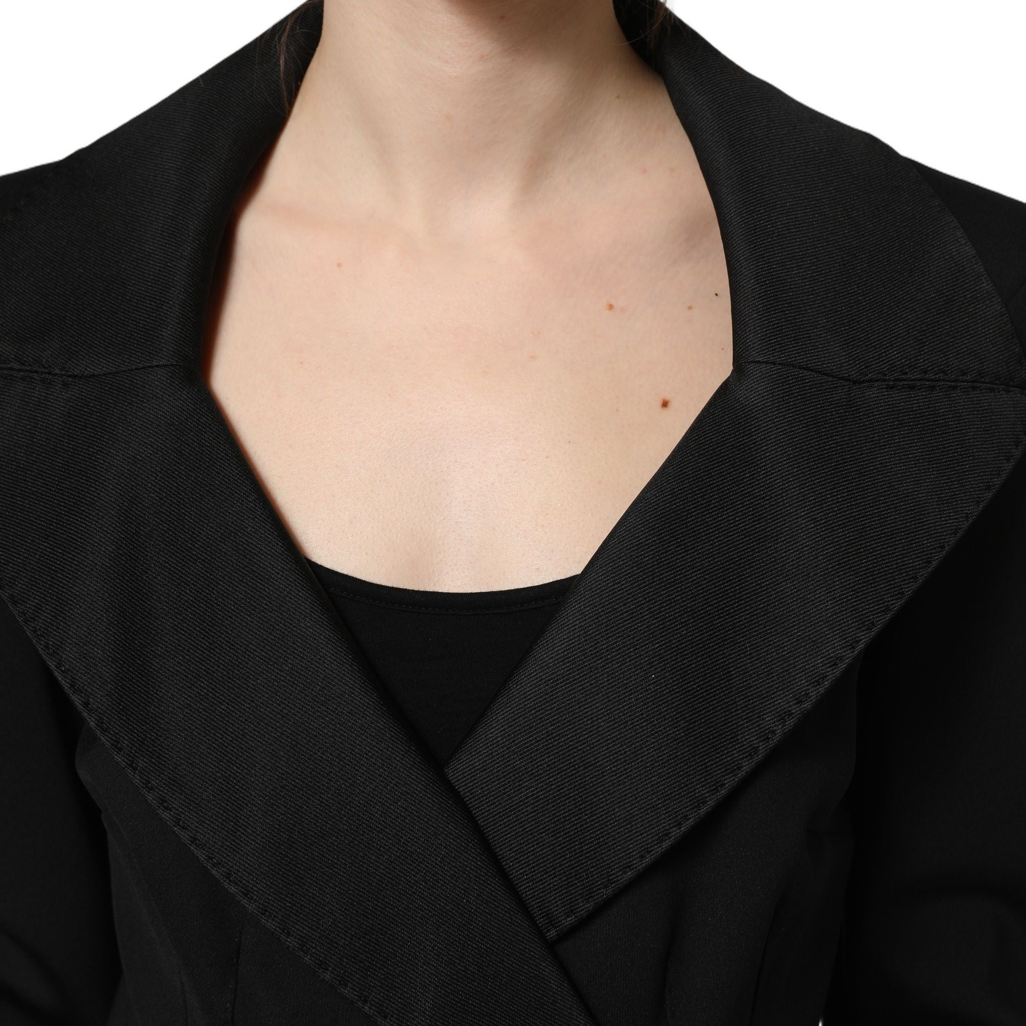 Dolce & Gabbana Black Nylon Double Breasted Coat Jacket