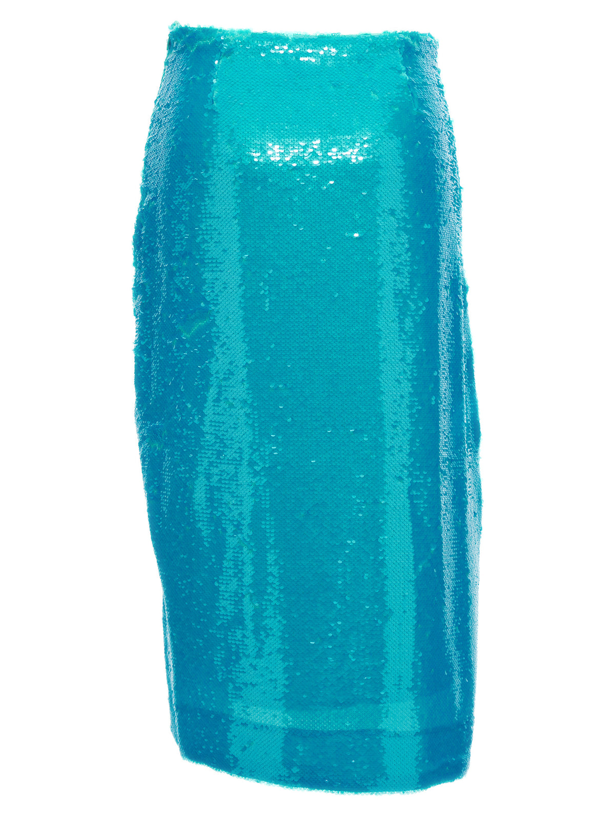 Ganni Blue Recycled Polyester Midi Skirt