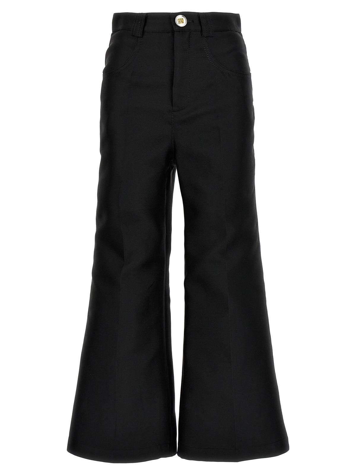 Giambattista Valli Black Polyester Flared Pants