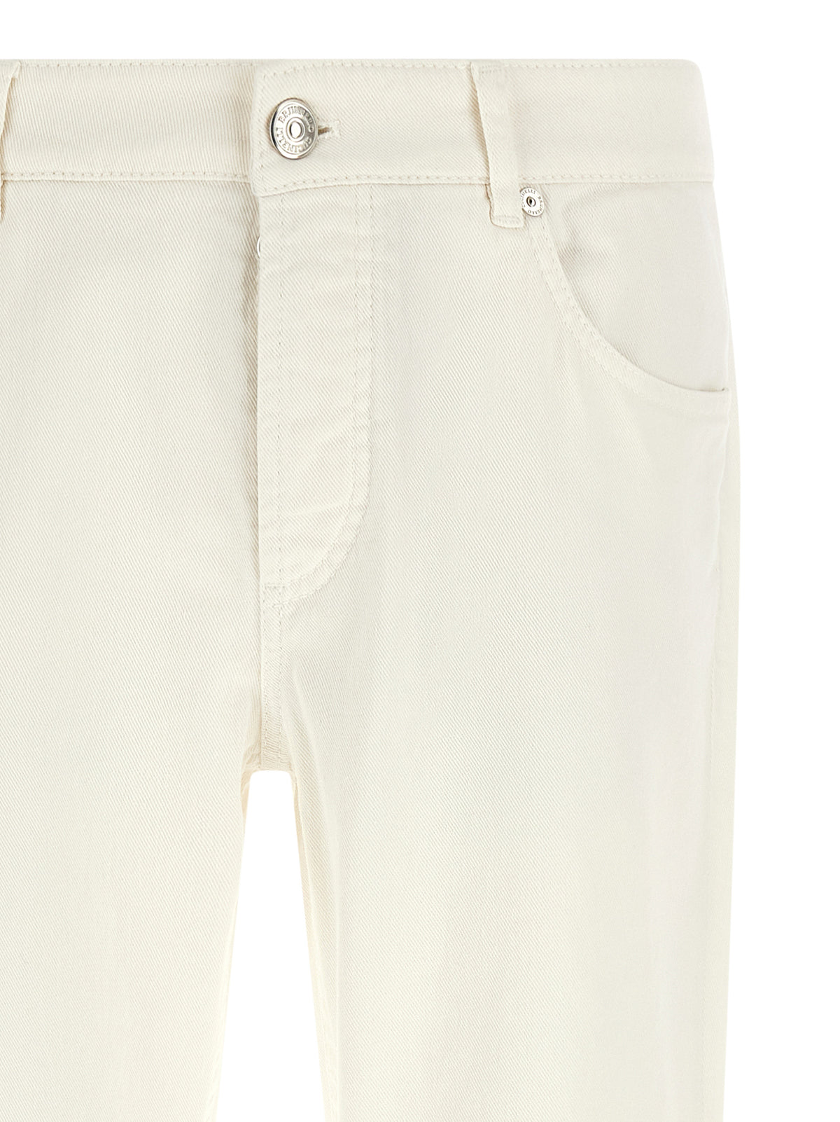 Brunello Cucinelli White Cotton Jeans Denim