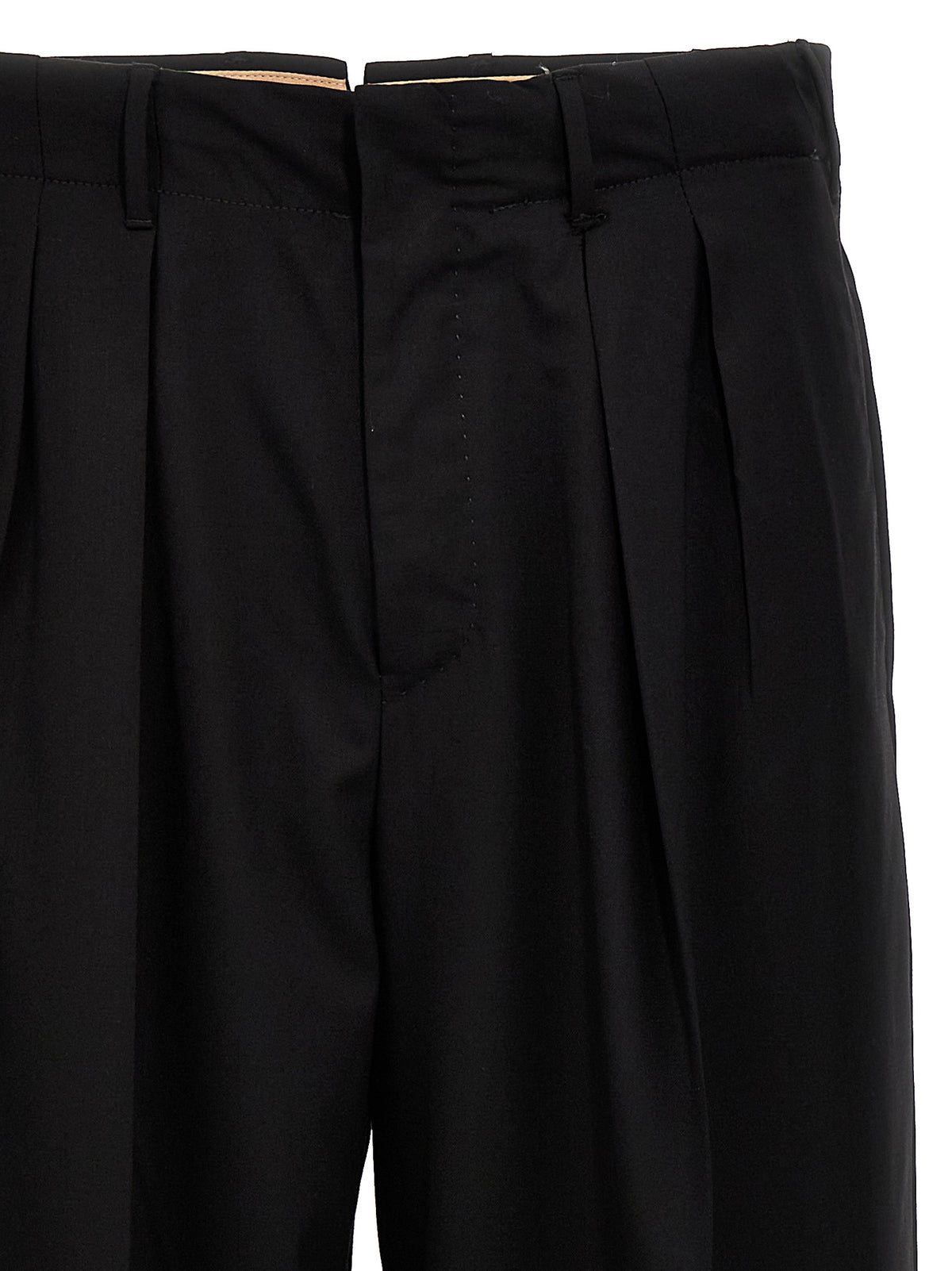 PT Torino Black Virgin Wool Dress Pants