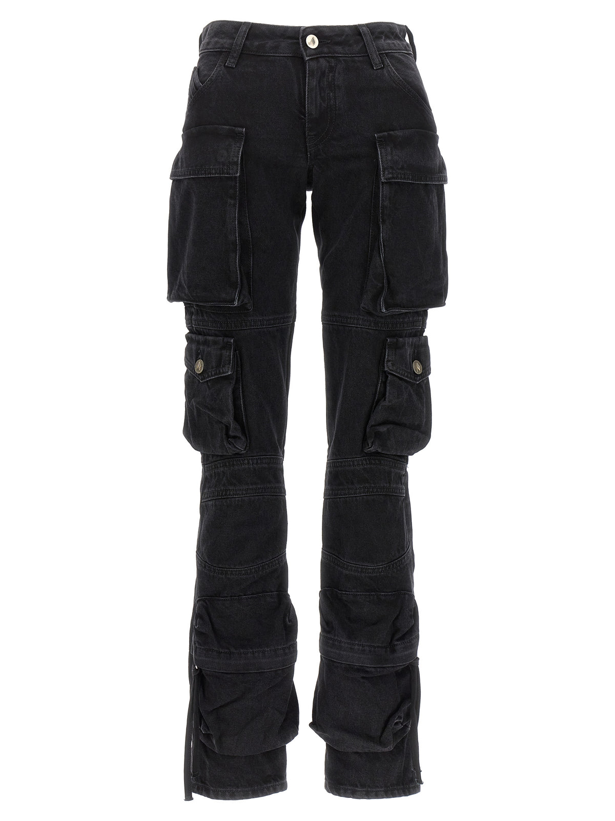 The Attico Black Cotton Cargo Pants
