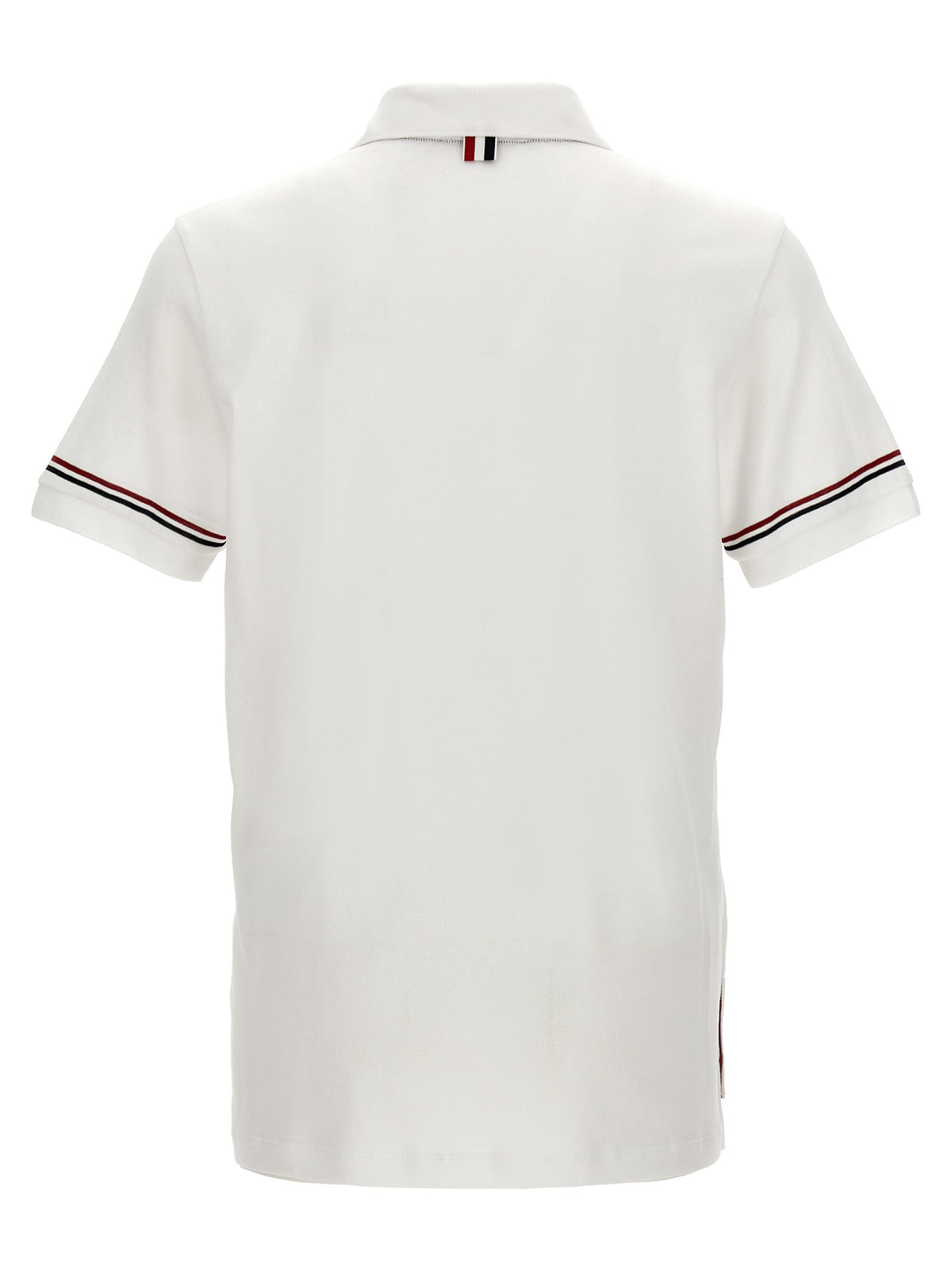 Thom Browne White Cotton Polo Shirt