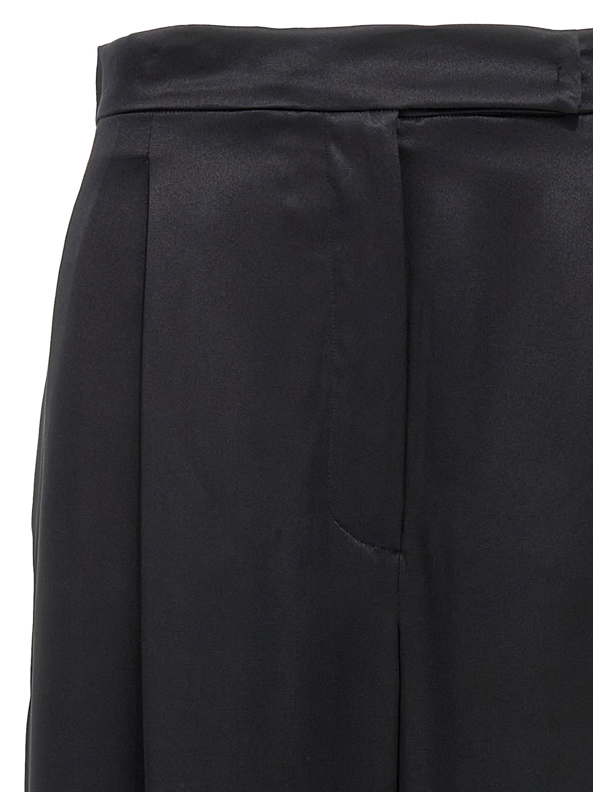 Max Mara Black Silk Casual Pants
