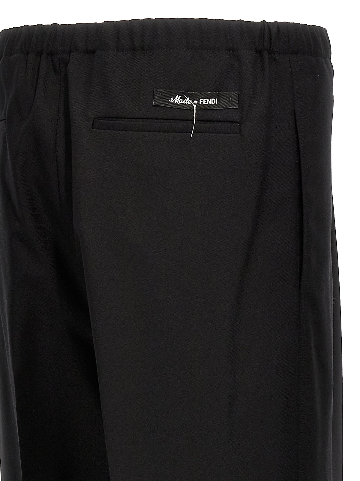 Fendi Black Virgin Wool Dress Pants