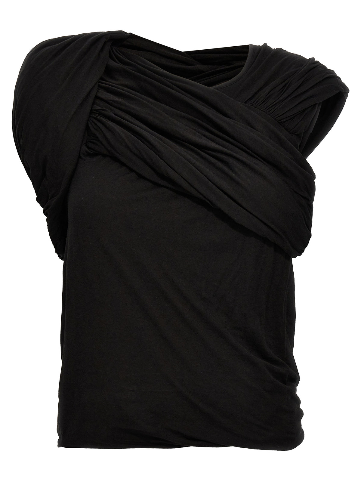 Rick Owens Black Cotton Tank Tops