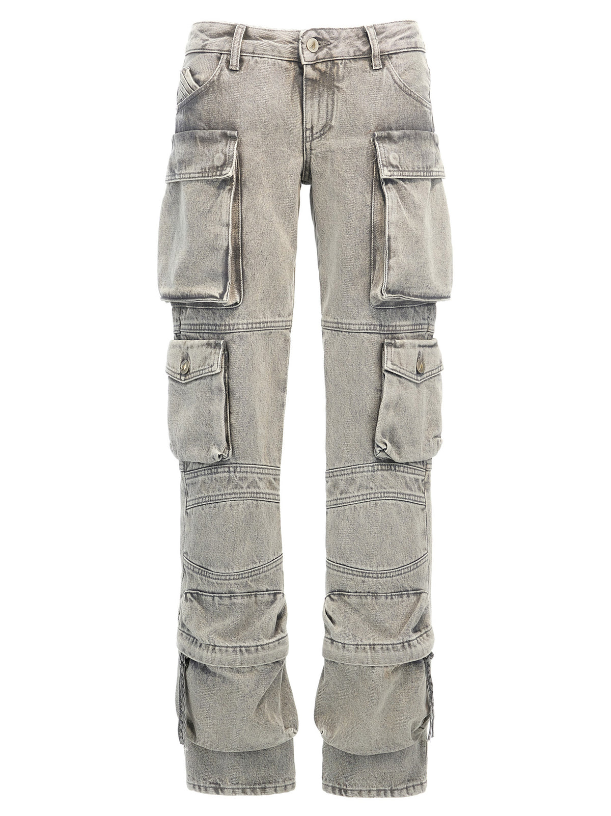 The Attico Gray Cotton Cargo Pants