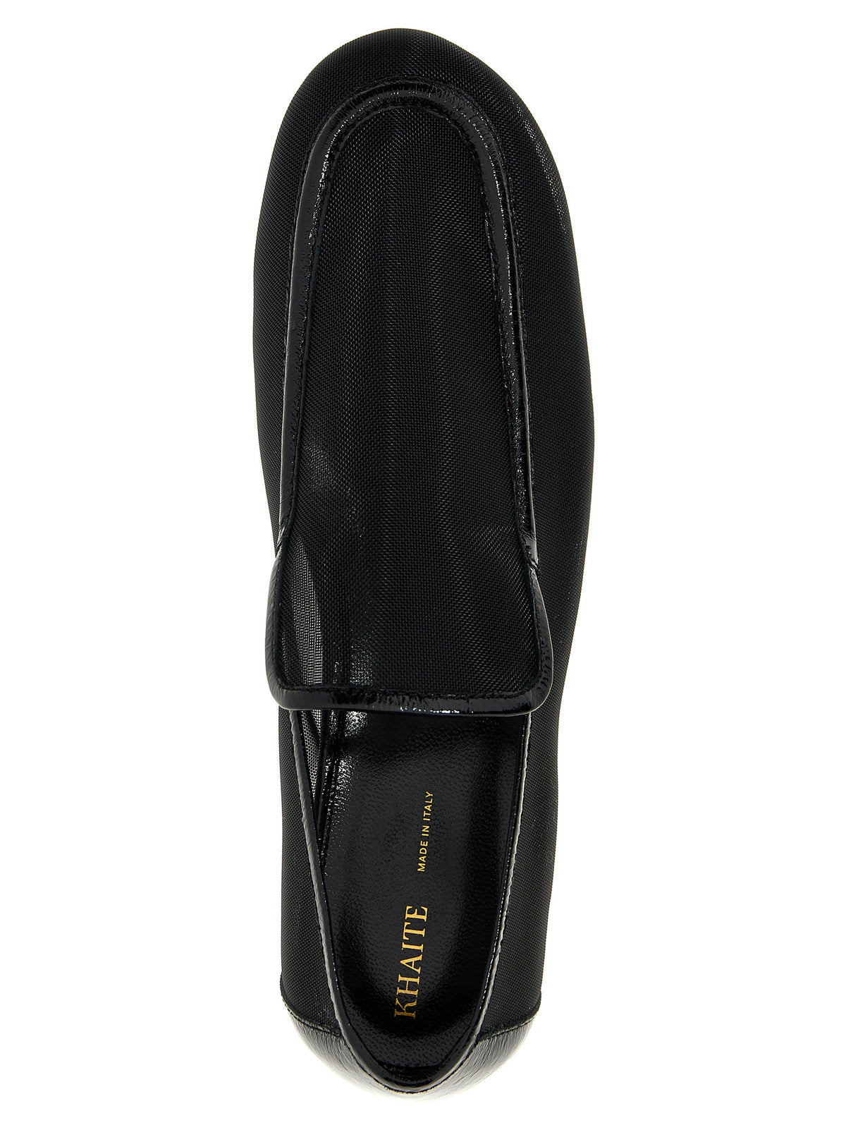 Khaite Black Polyamide Slip-On Loafers