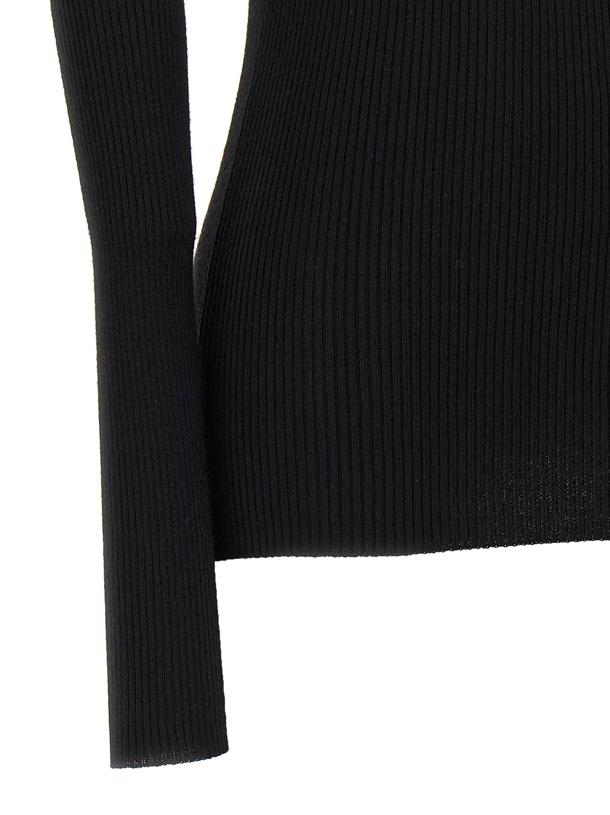 Rick Owens Black Wool Cardigan