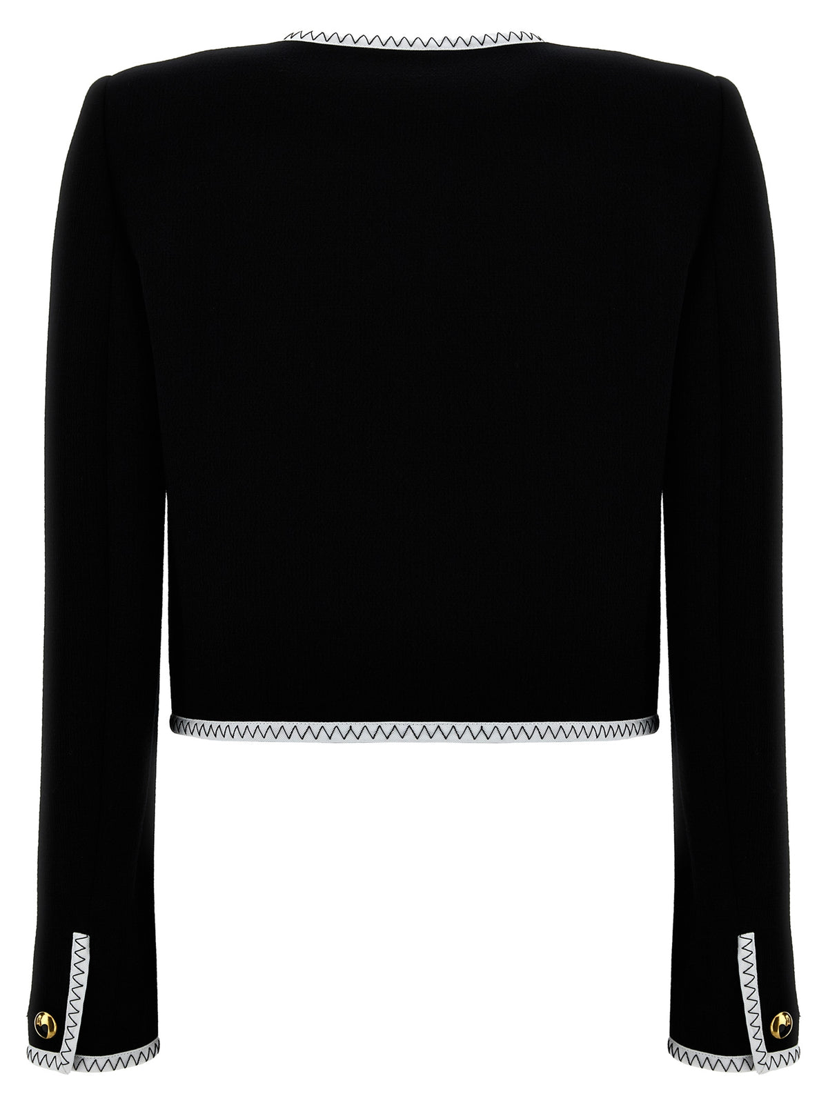 Moschino Bicolor Viscose Full-Length Jacket