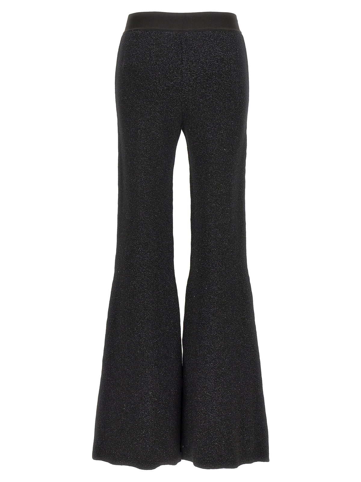 Palm Angels Black Viscose Flared Pants