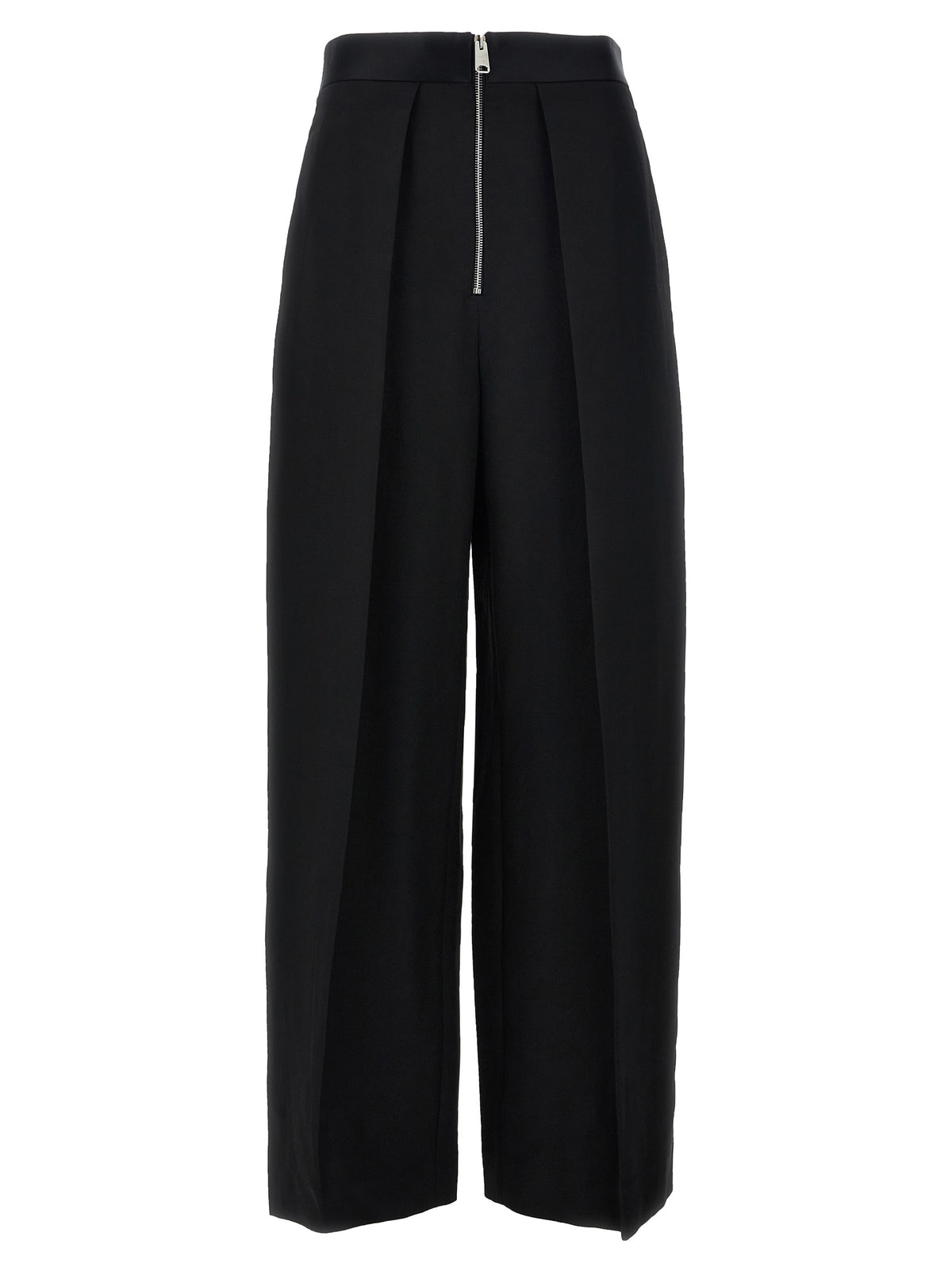 Khaite Black Viscose Casual Pants