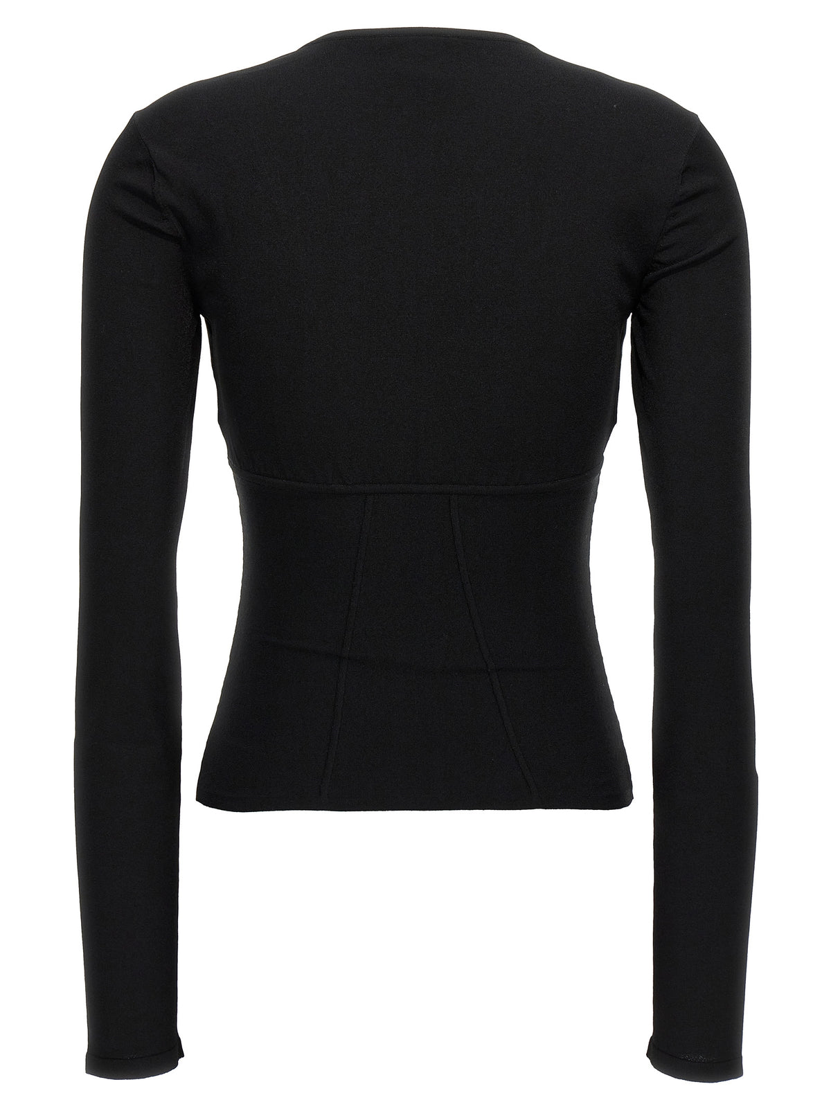 Nensi Dojaka Black Viscose Tank Tops