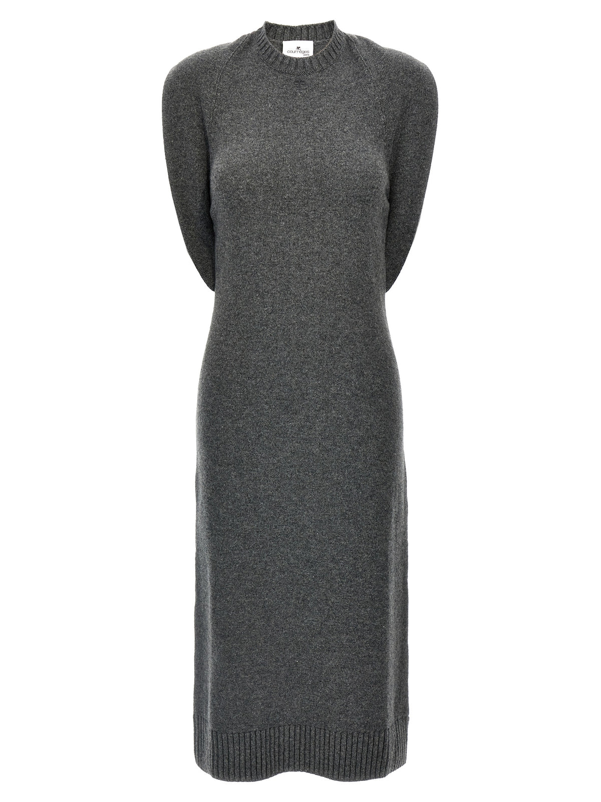 Courrèges Gray Wool Midi Dress